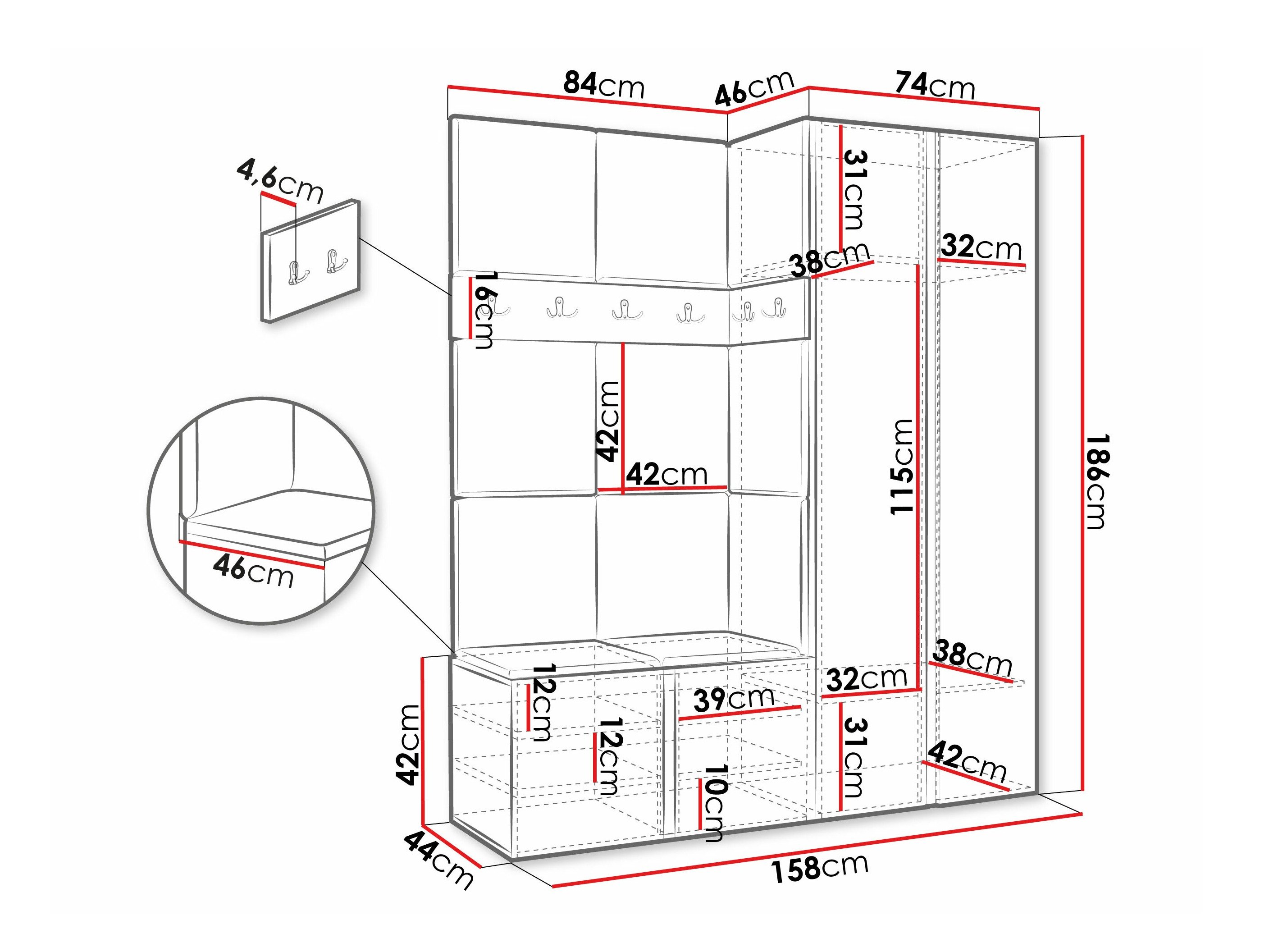 Meuble d'entrée Hartford 266 (Graphite)
