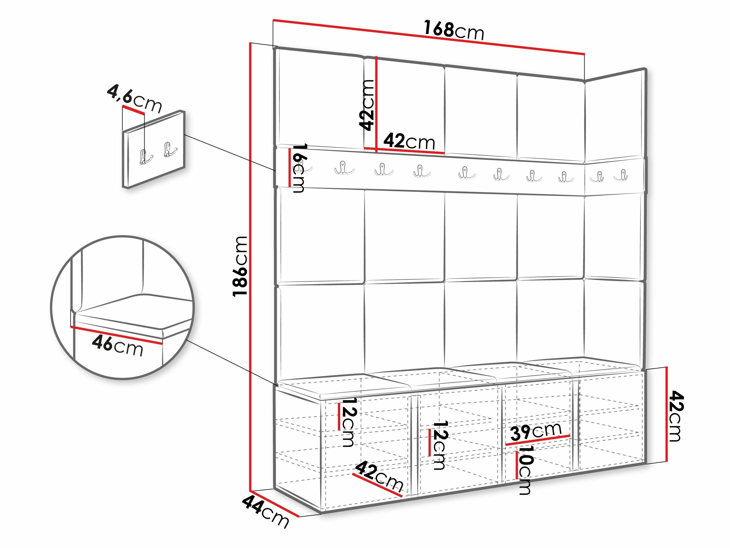 Meuble d'entrée Pinis II (Blanc)