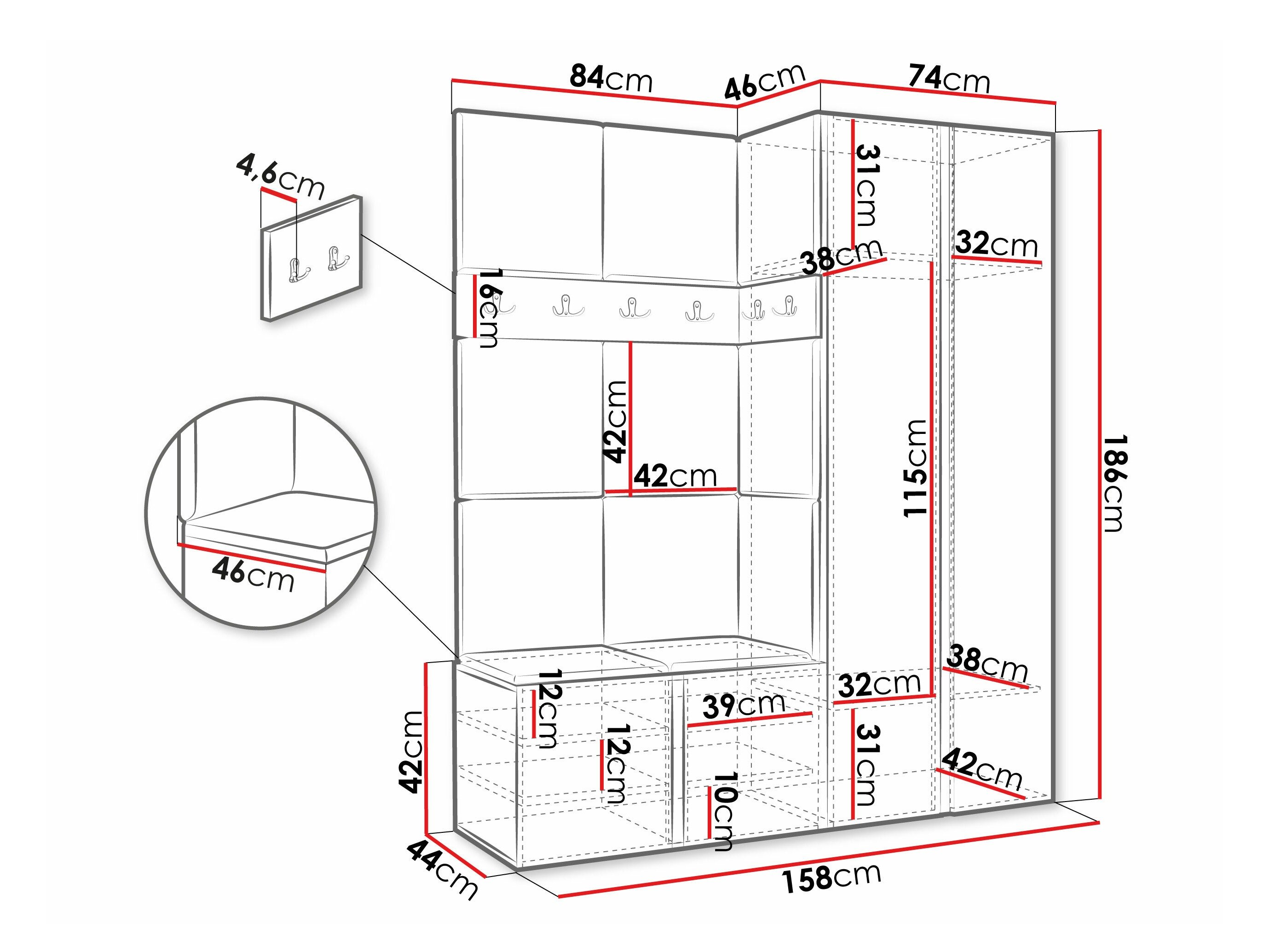 Meuble d'entrée Pinis III (Blanc)