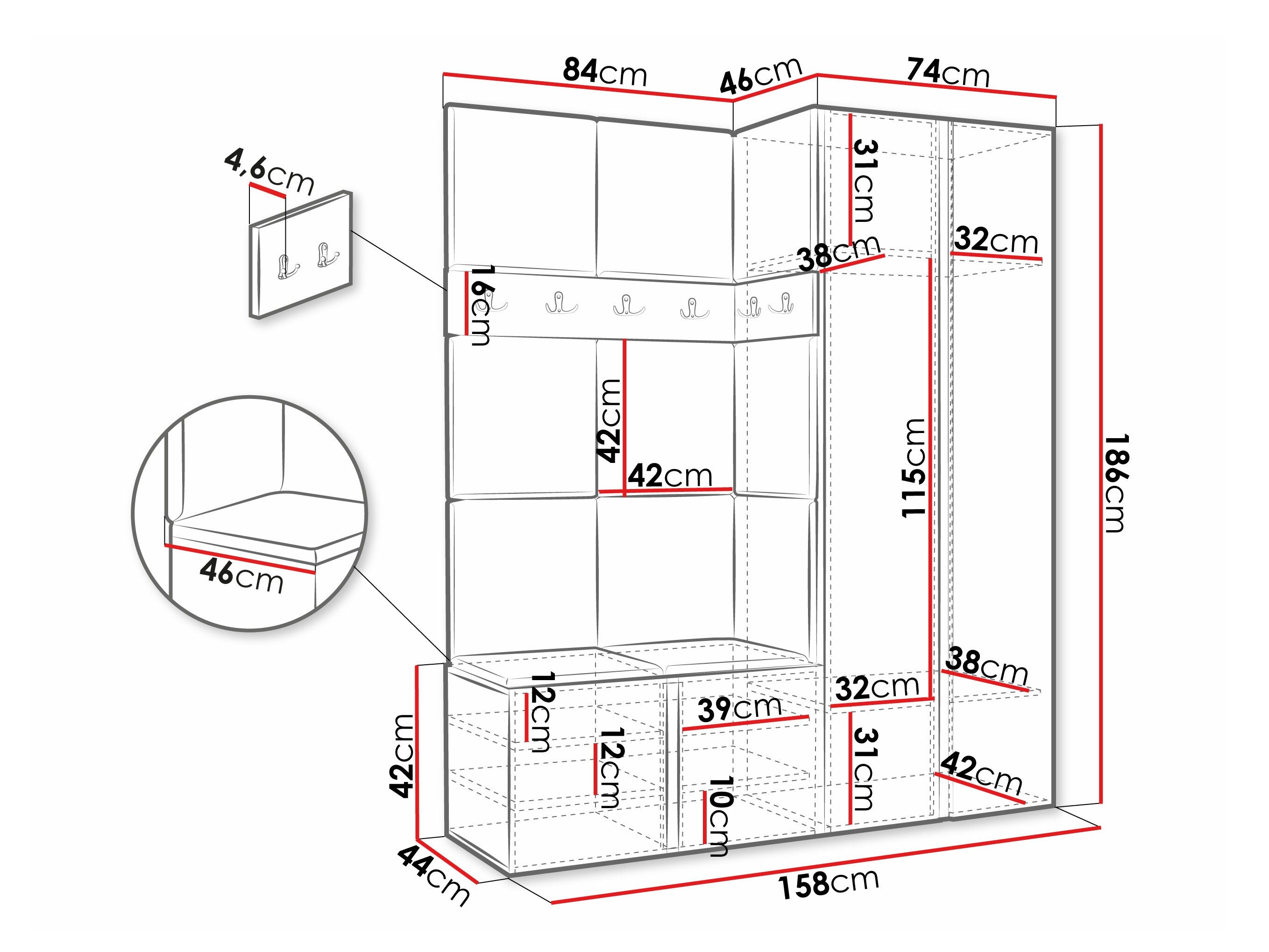 Meuble d'entrée Pinis III (Blanc)