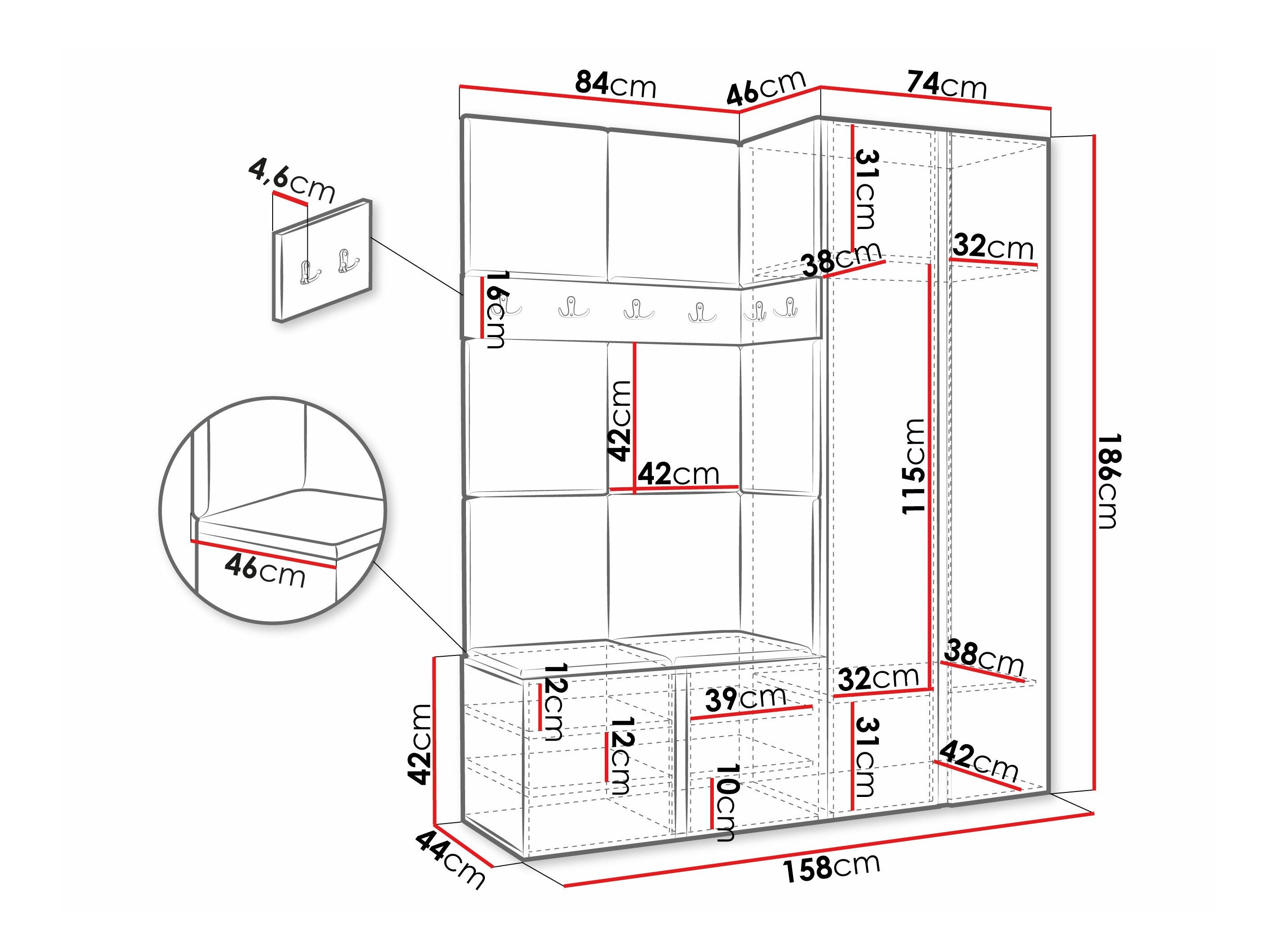 Meuble d'entrée Pinis III (Blanc)