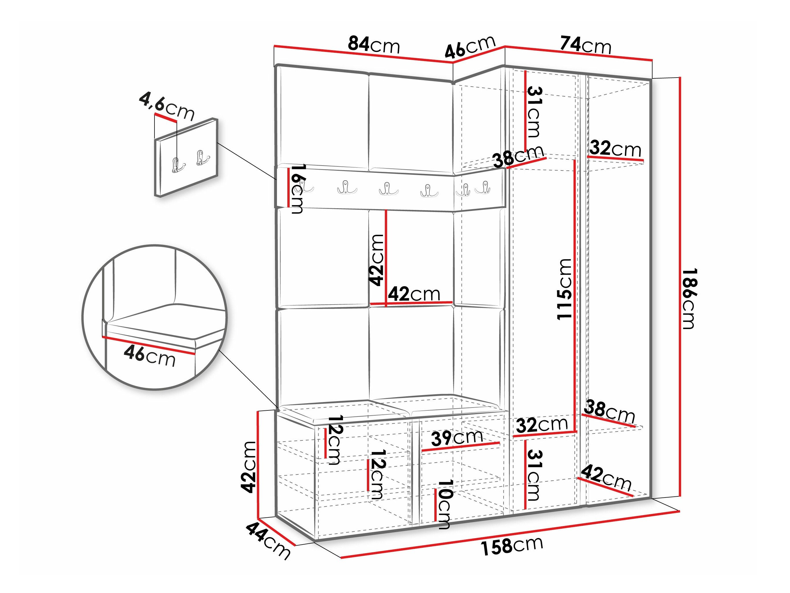 Meuble d'entrée Pinis III (Blanc)