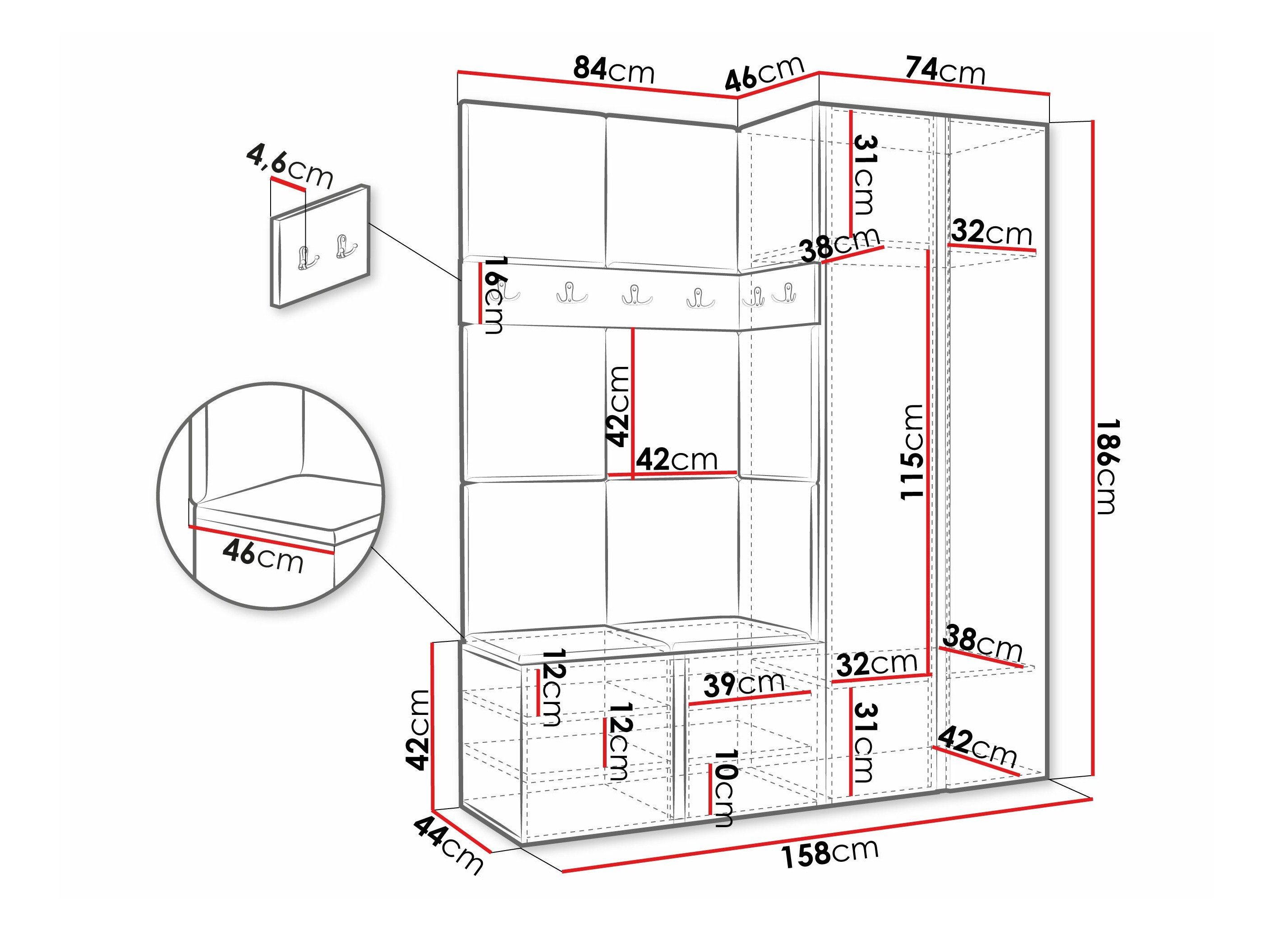 Meuble d'entrée Pinis III (Graphite)