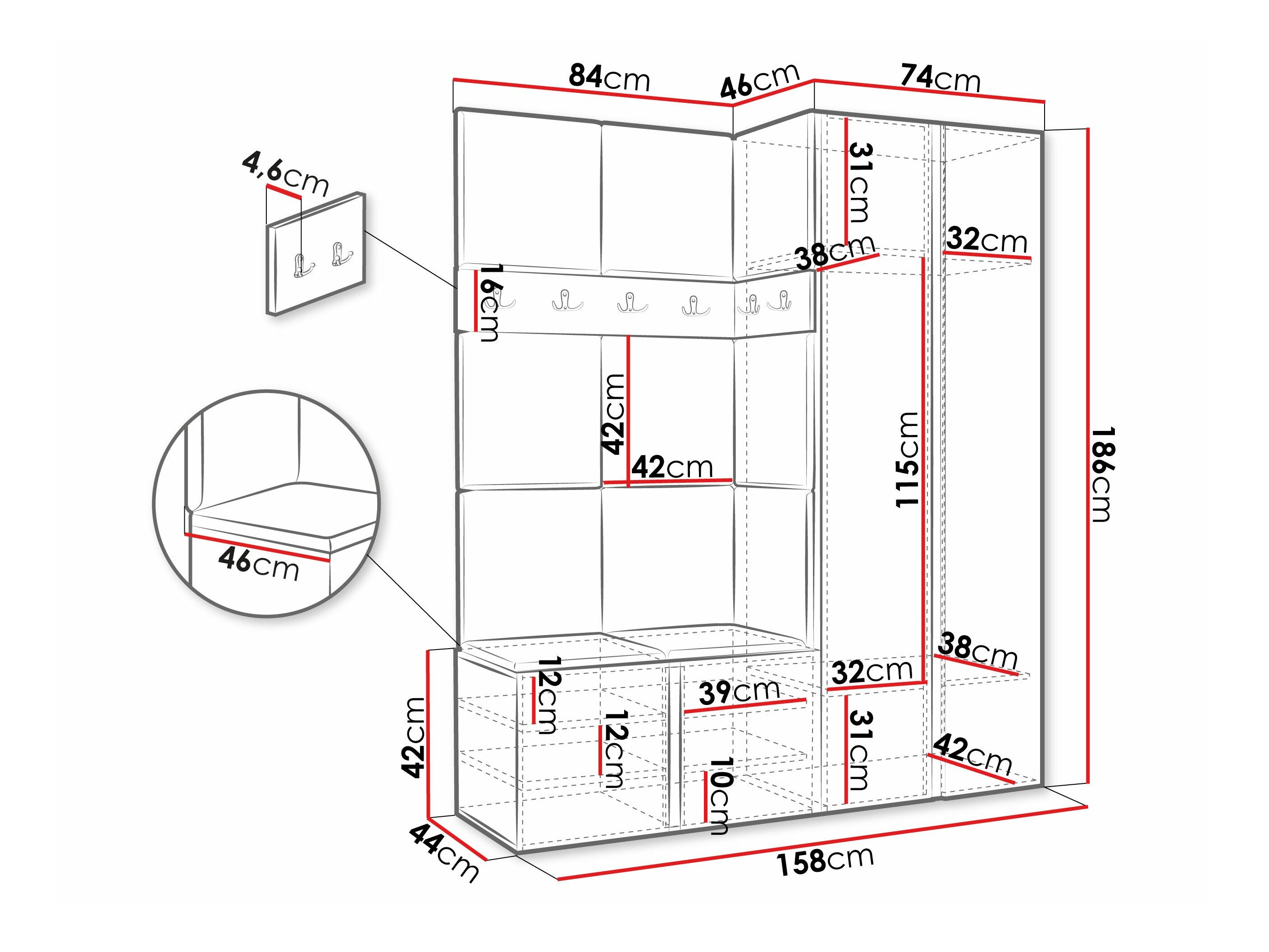 Meuble d'entrée Pinis III (Graphite)