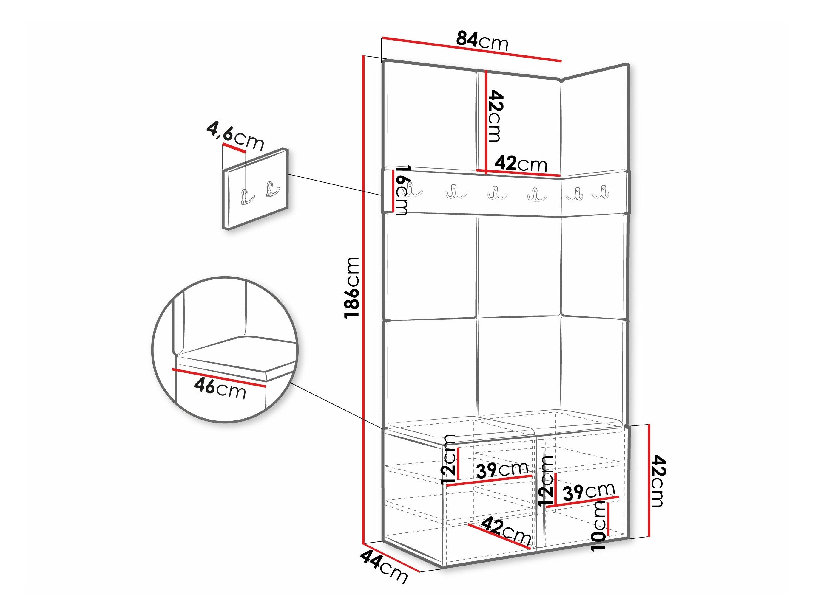 Meuble d'entrée Hartford 264 (Chêne Artisan)