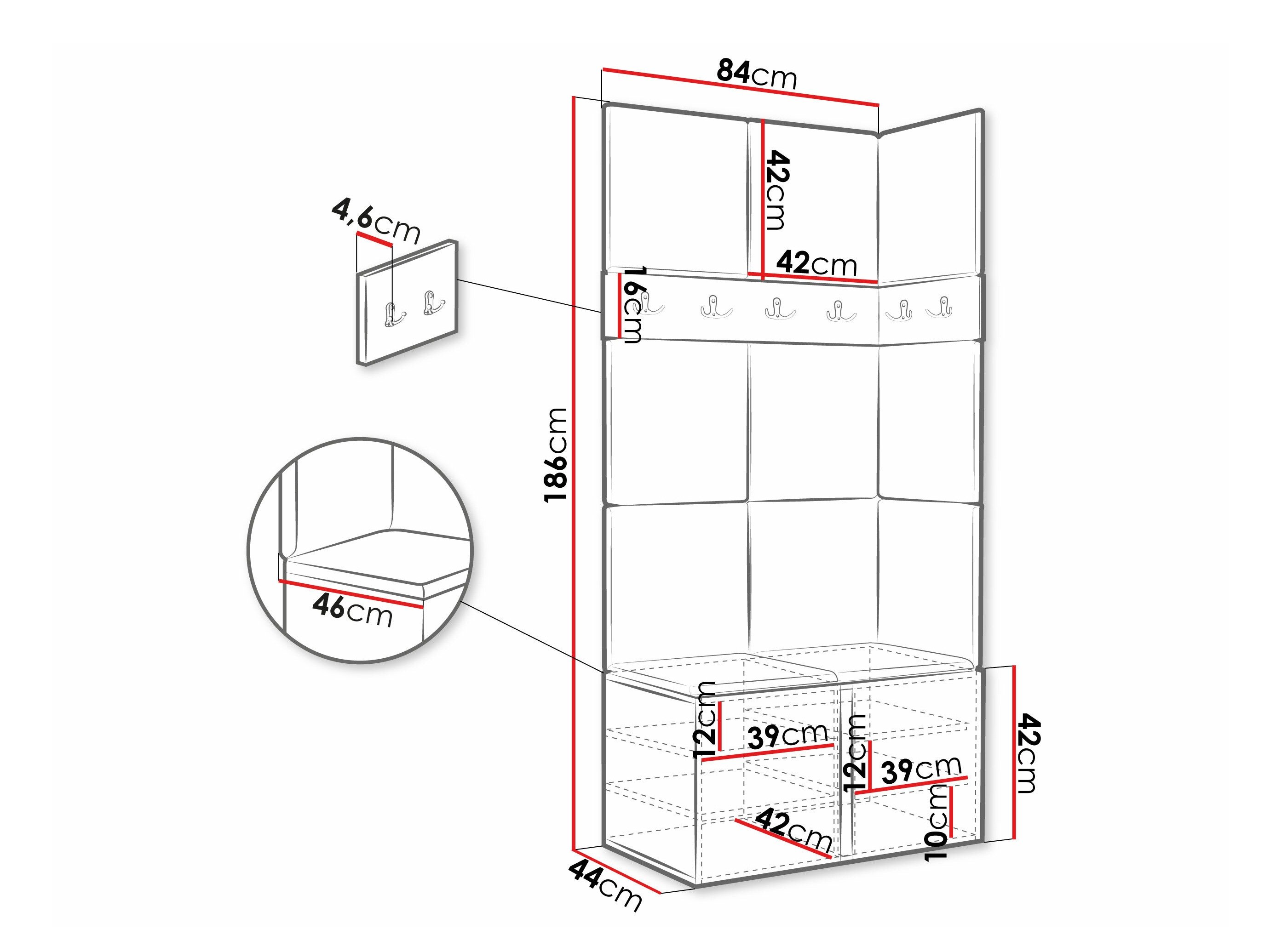 Meuble d'entrée Hartford 264 (Graphite)