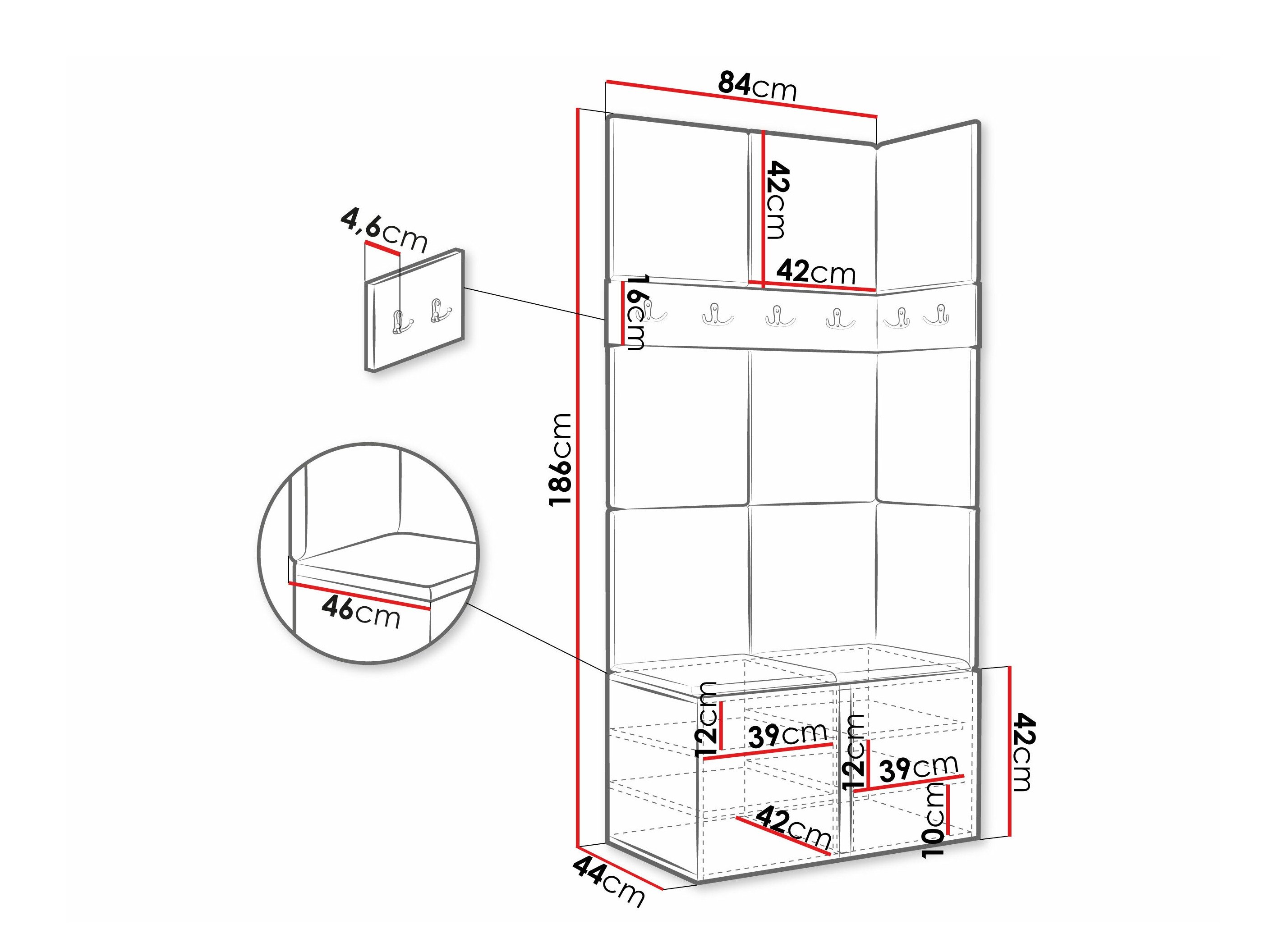 Meuble d'entrée Pinis I (Blanc)