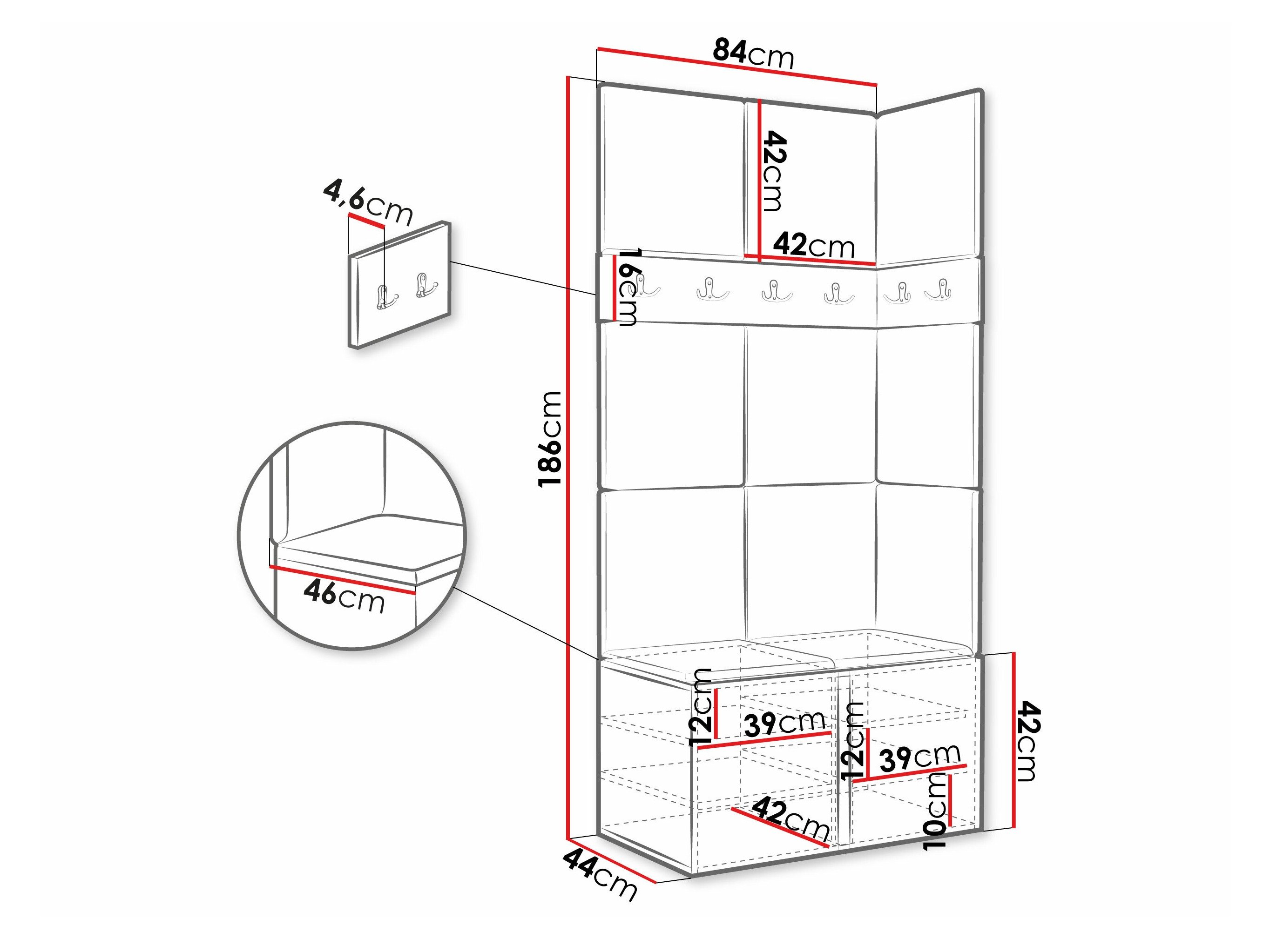 Meuble d'entrée Pinis I (Blanc)