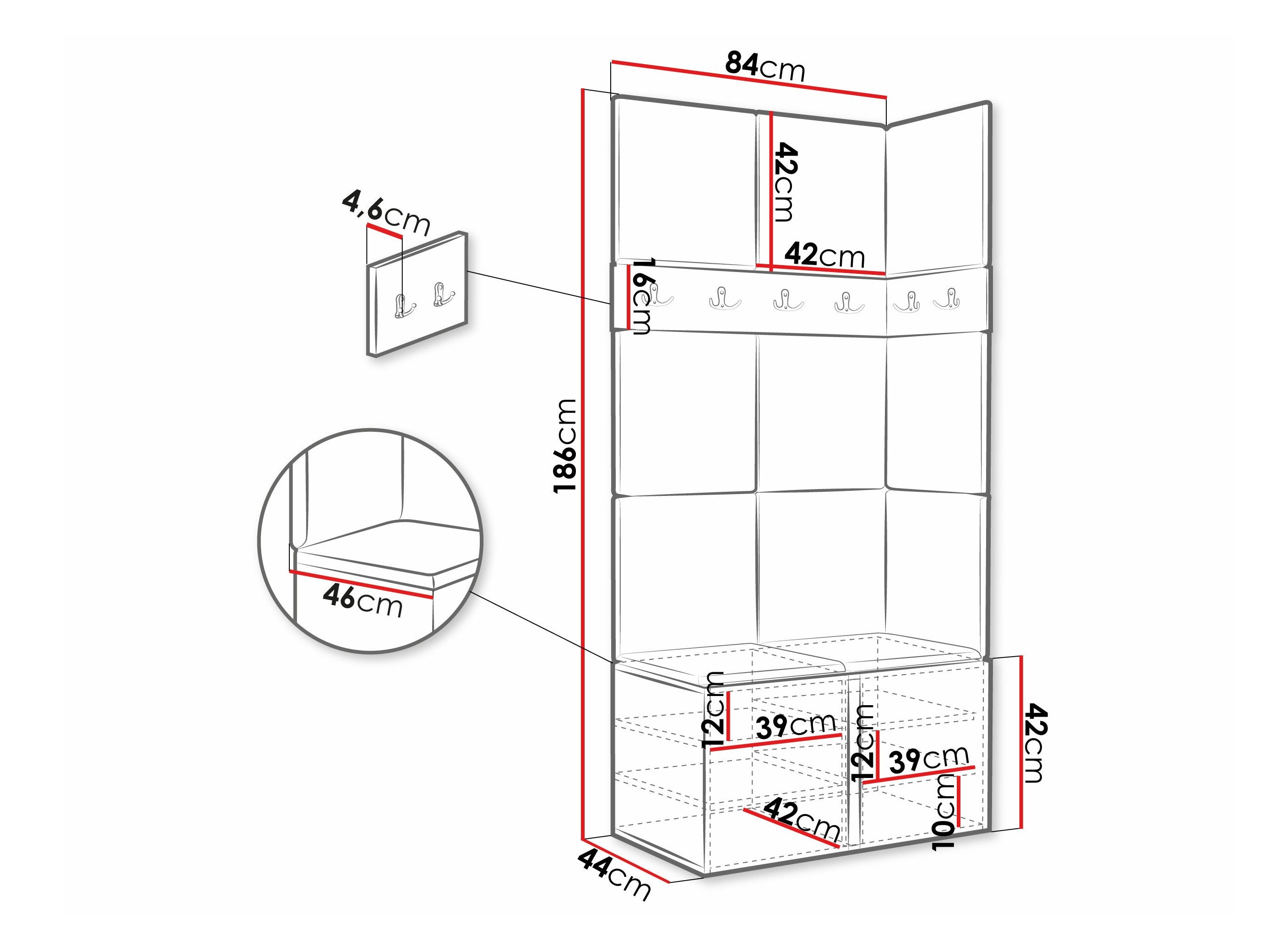Meuble d'entrée Pinis I (Cachemire)