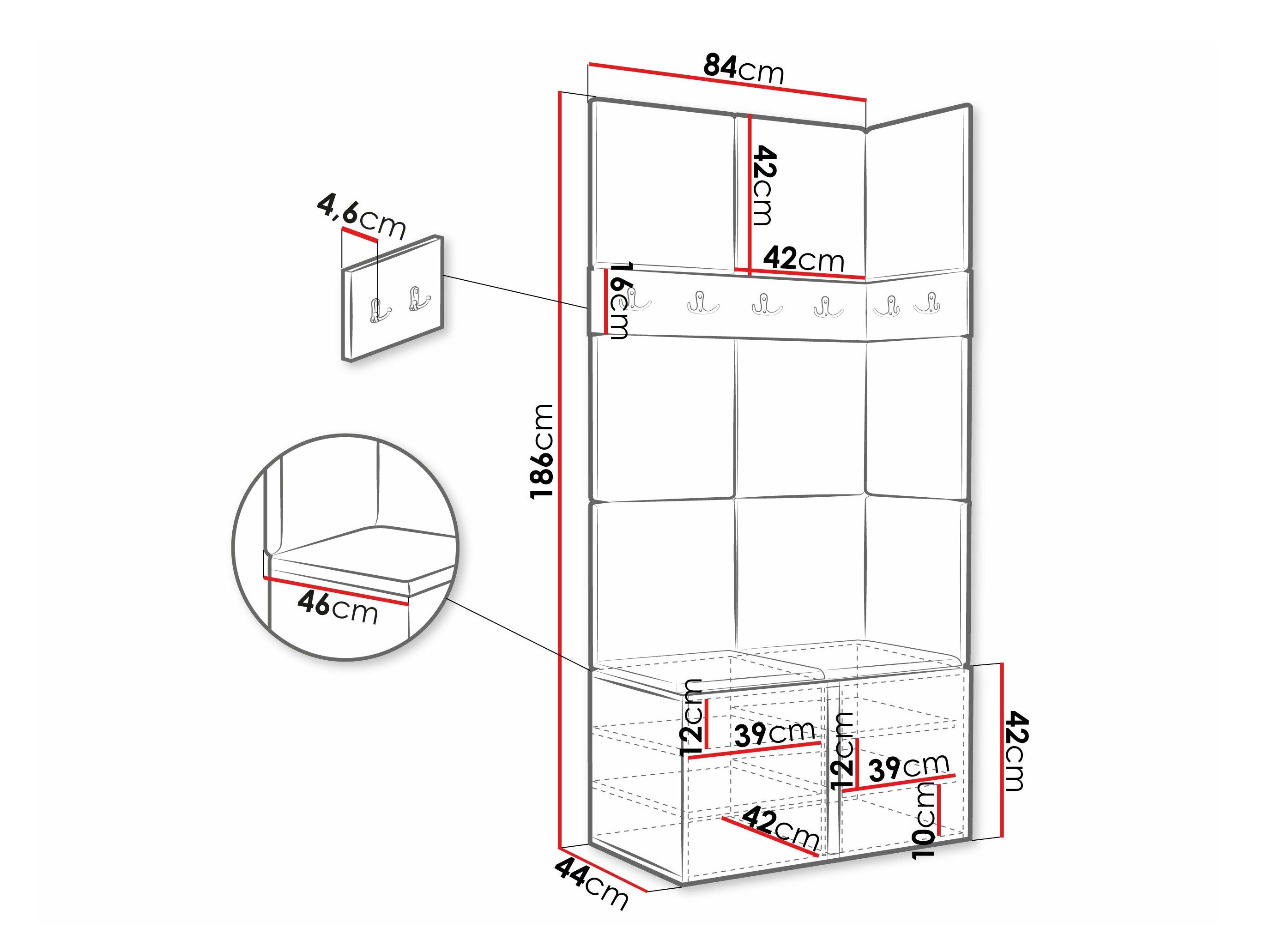 Meuble d'entrée Pinis I (Chêne Artisan)