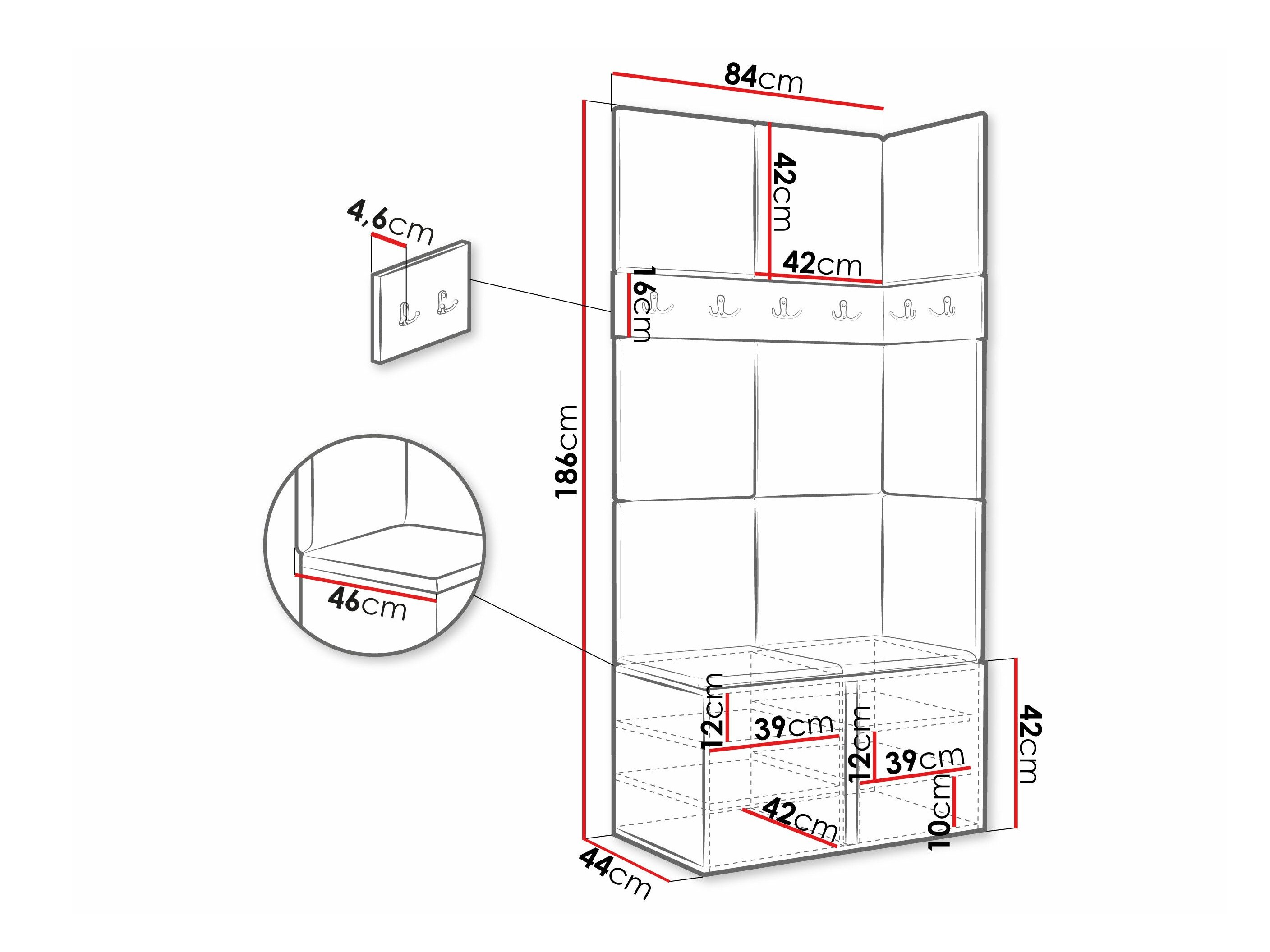 Meuble d'entrée Pinis I (Chêne Artisan)