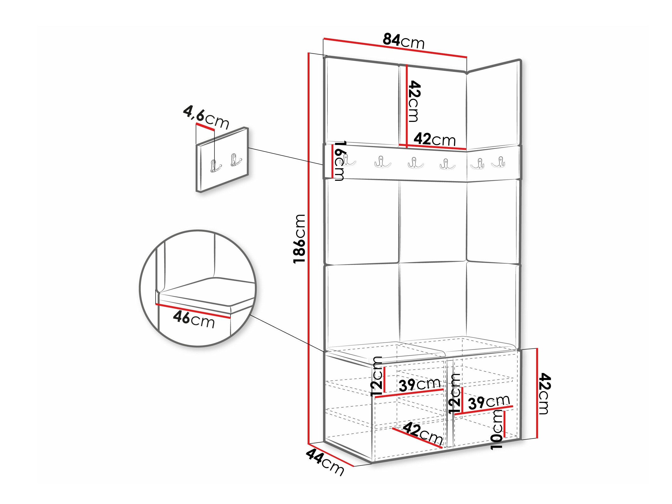 Meuble d'entrée Pinis I (Chêne Artisan)