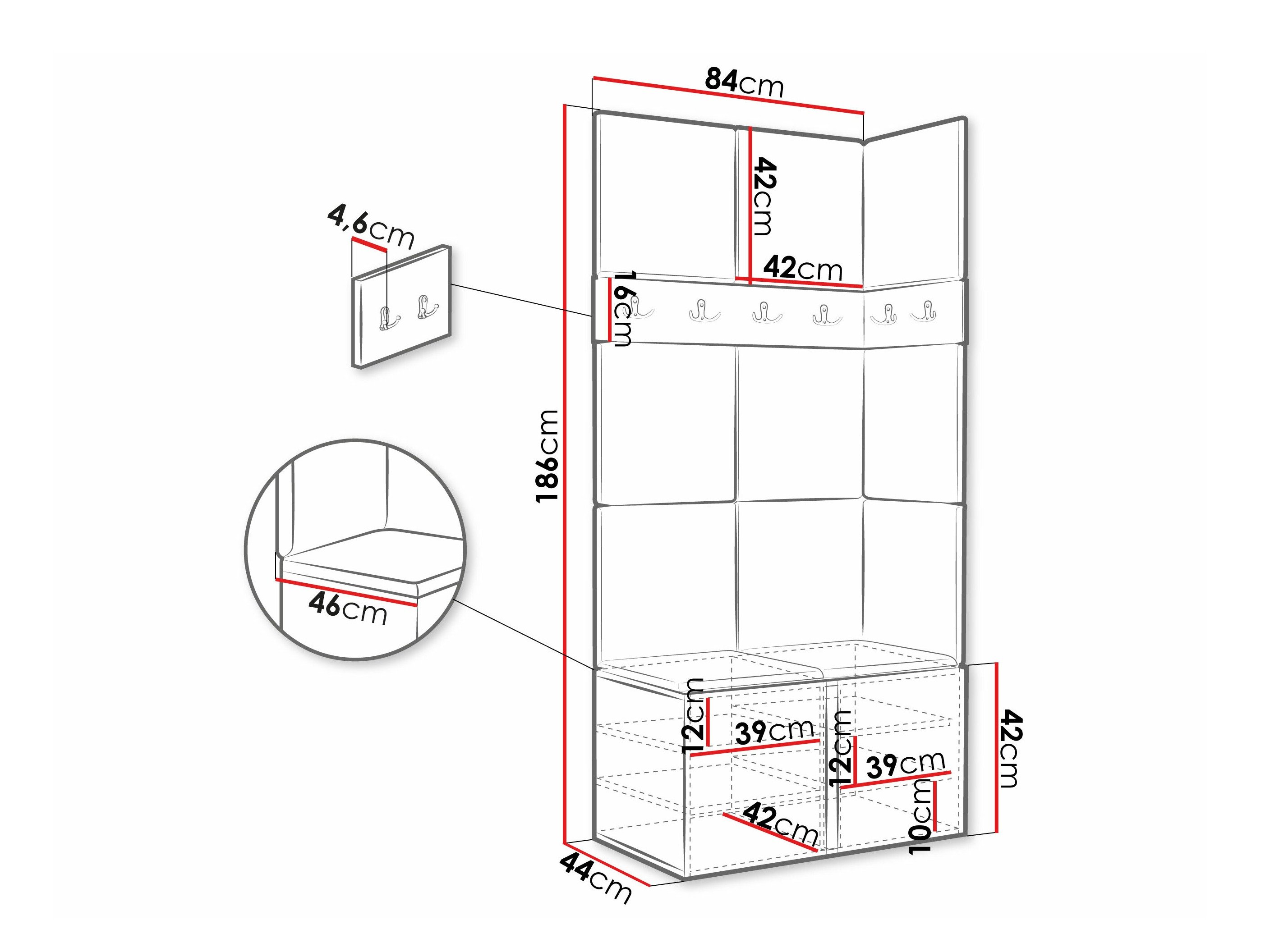 Meuble d'entrée Pinis I (Chêne Artisan)