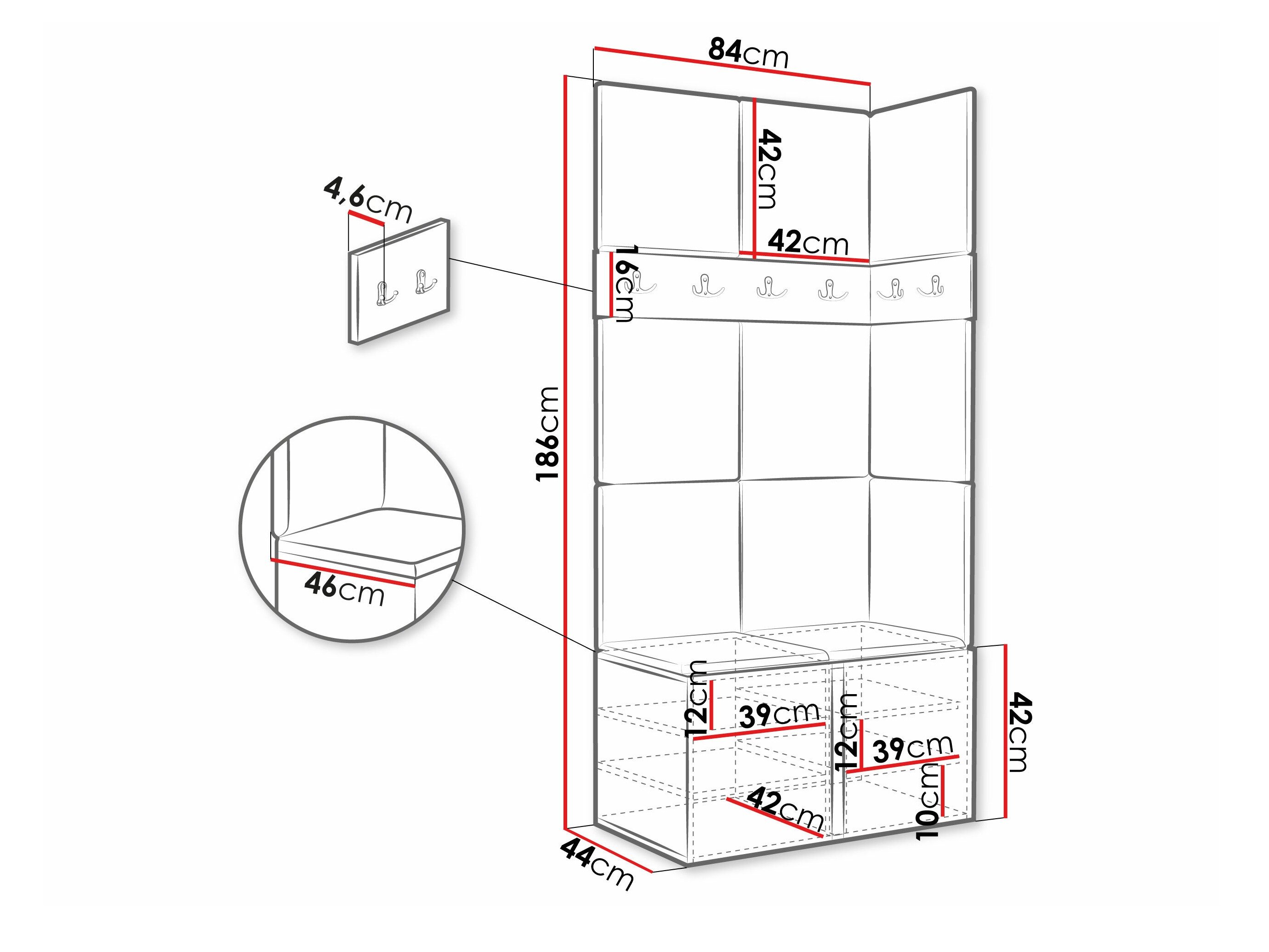 Meuble d'entrée Pinis I (Chêne Artisan)