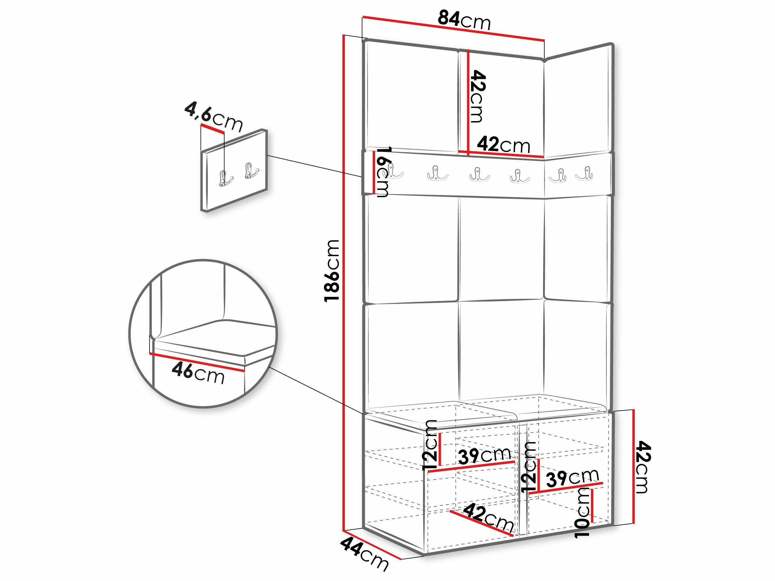 Meuble d'entrée Pinis I (Chêne Artisan)
