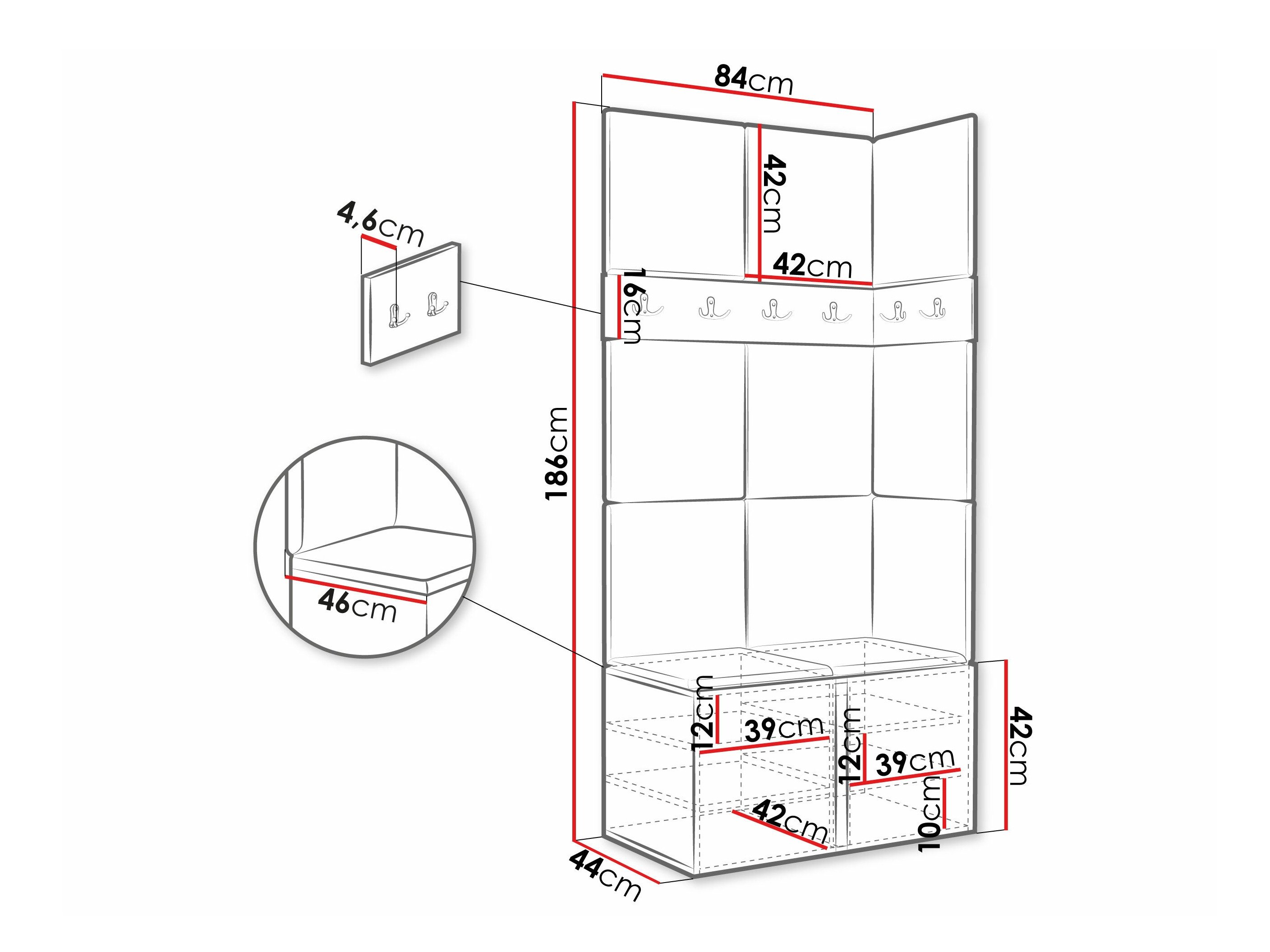 Meuble d'entrée Pinis I (Graphite)