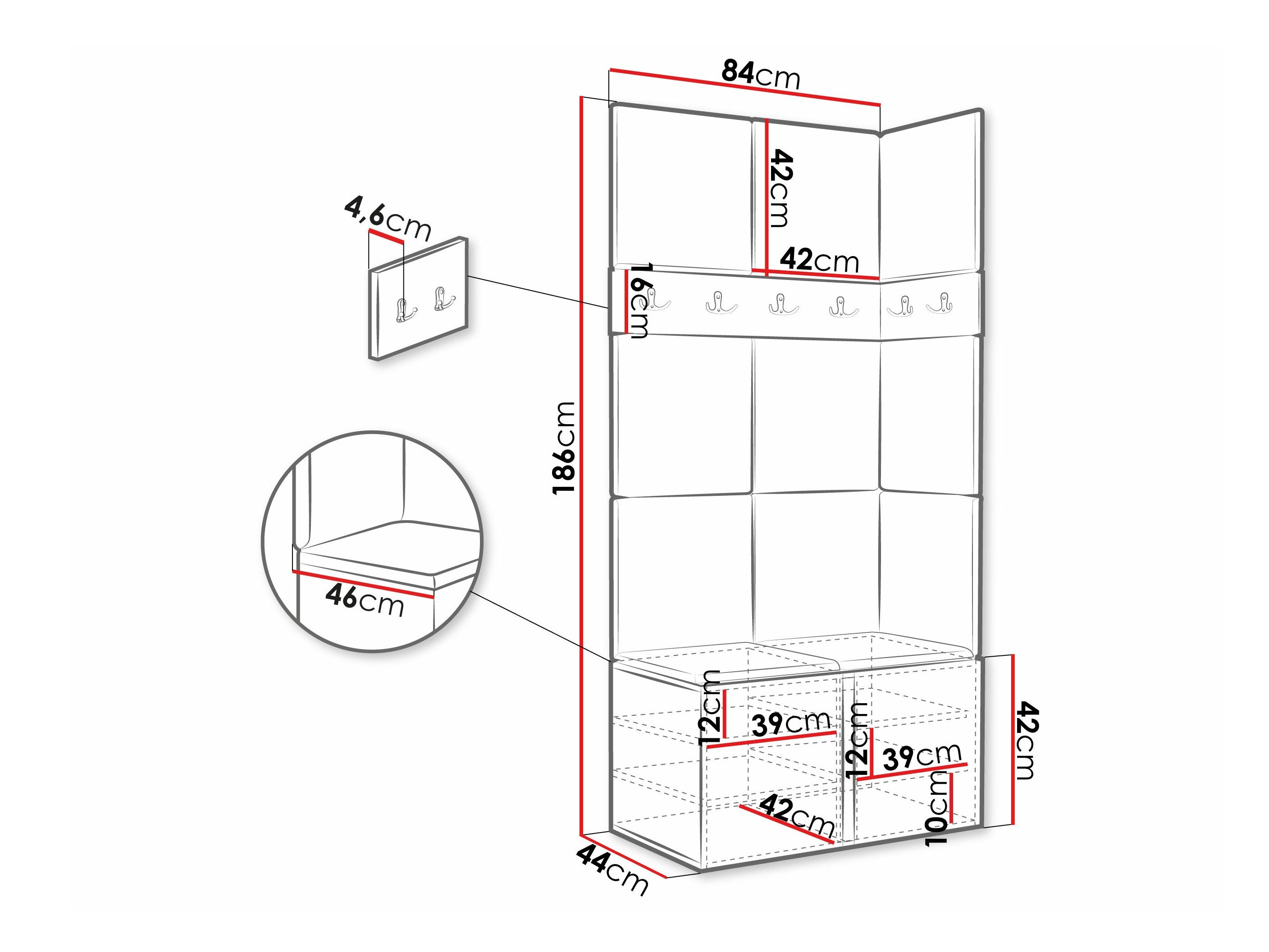 Meuble d'entrée Pinis I (Graphite)