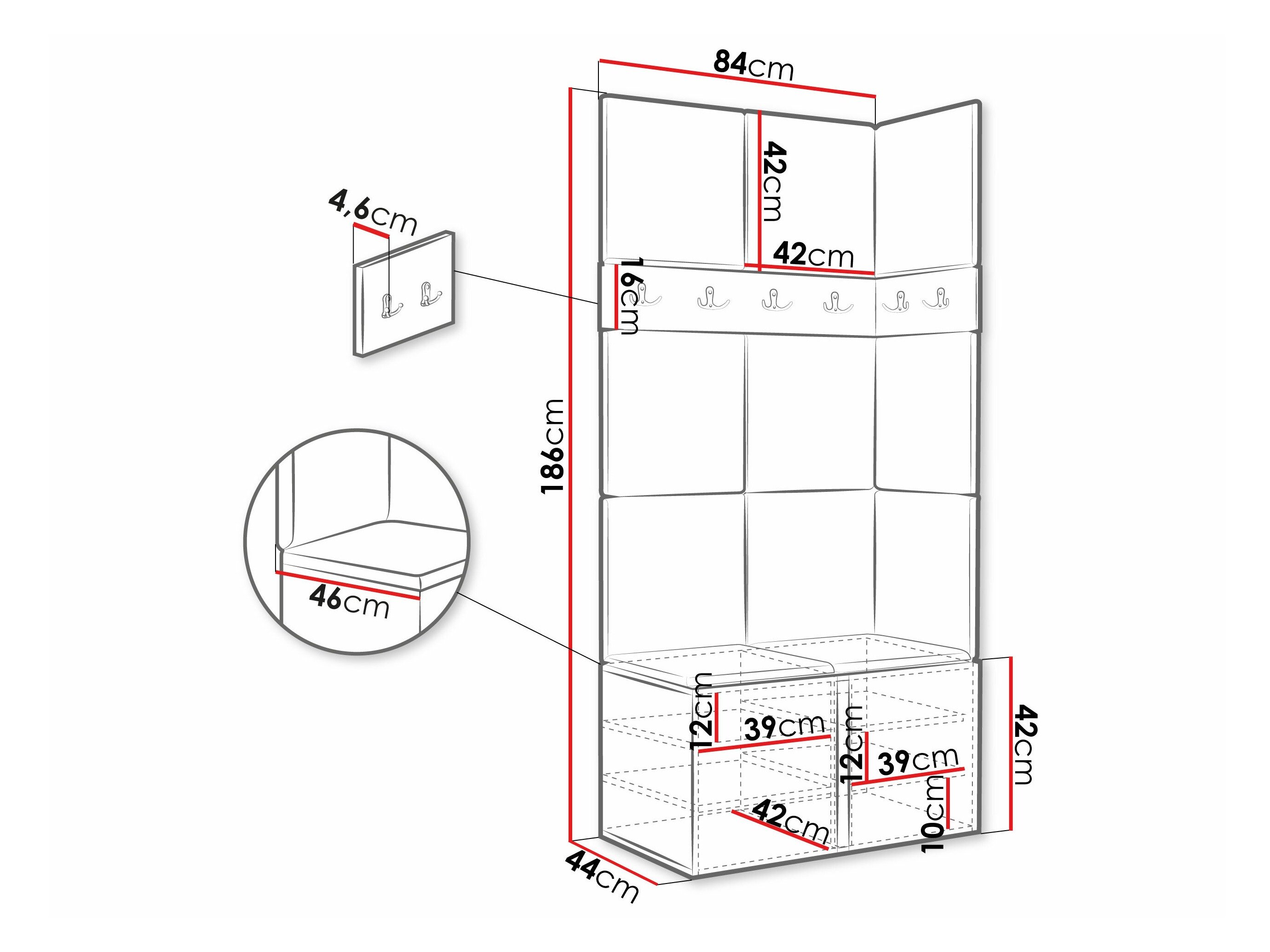 Meuble d'entrée Pinis I (Graphite)