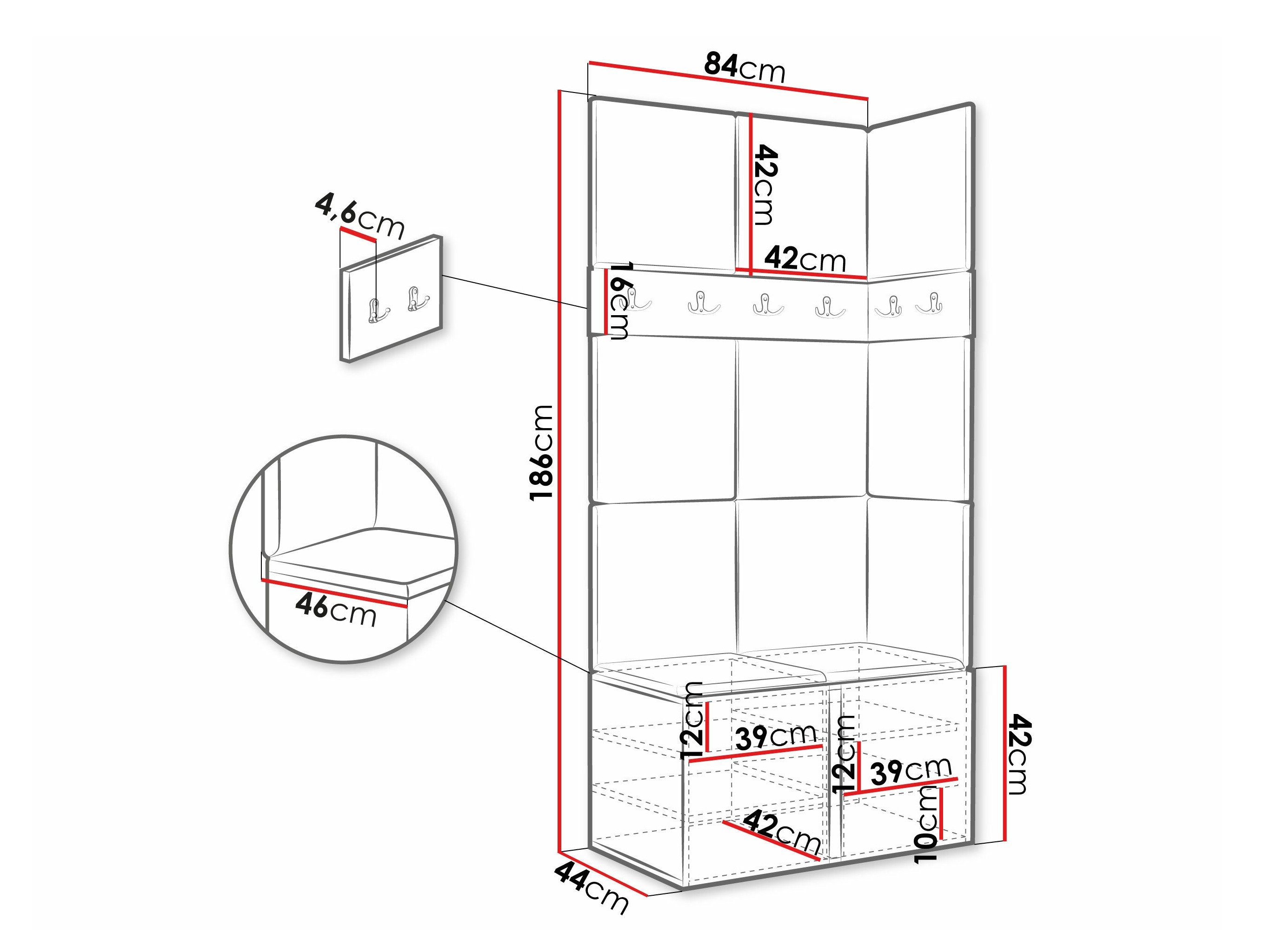 Meuble d'entrée Pinis I (Graphite)