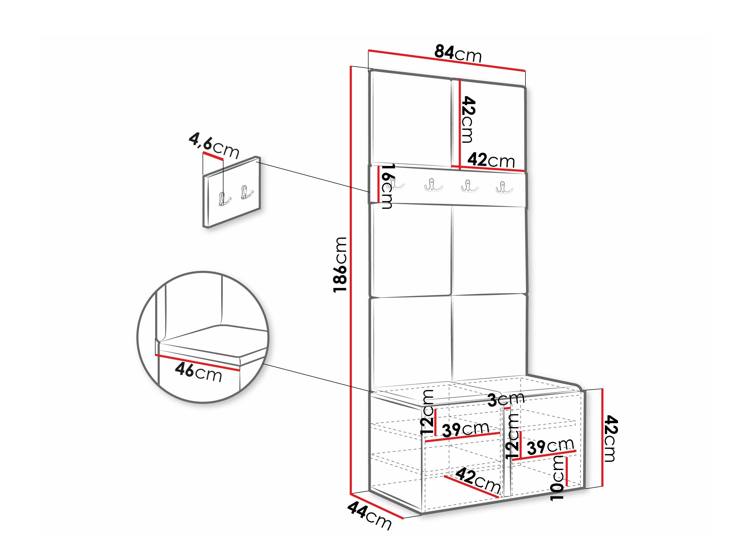 Meuble d'entrée Pinis IV (Blanc)