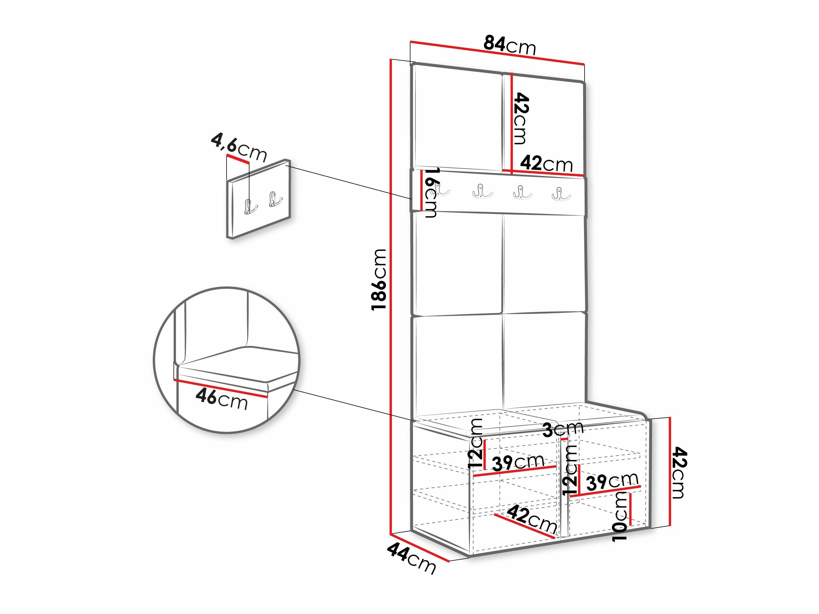 Meuble d'entrée Pinis IV (Blanc)