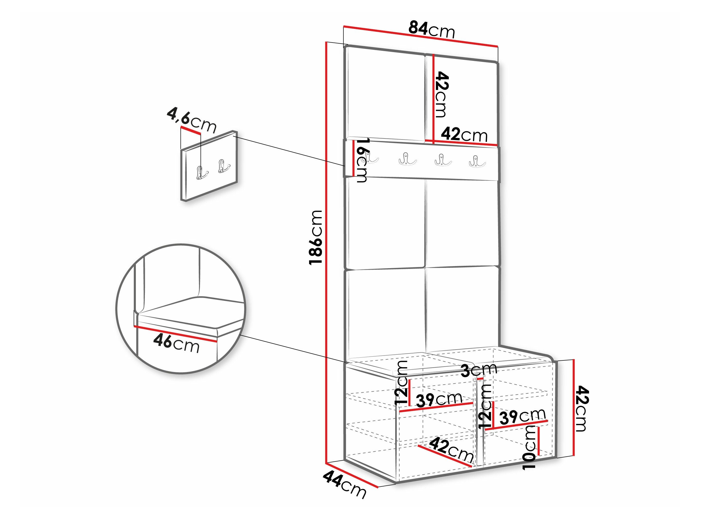 Meuble d'entrée Pinis IV (Blanc)