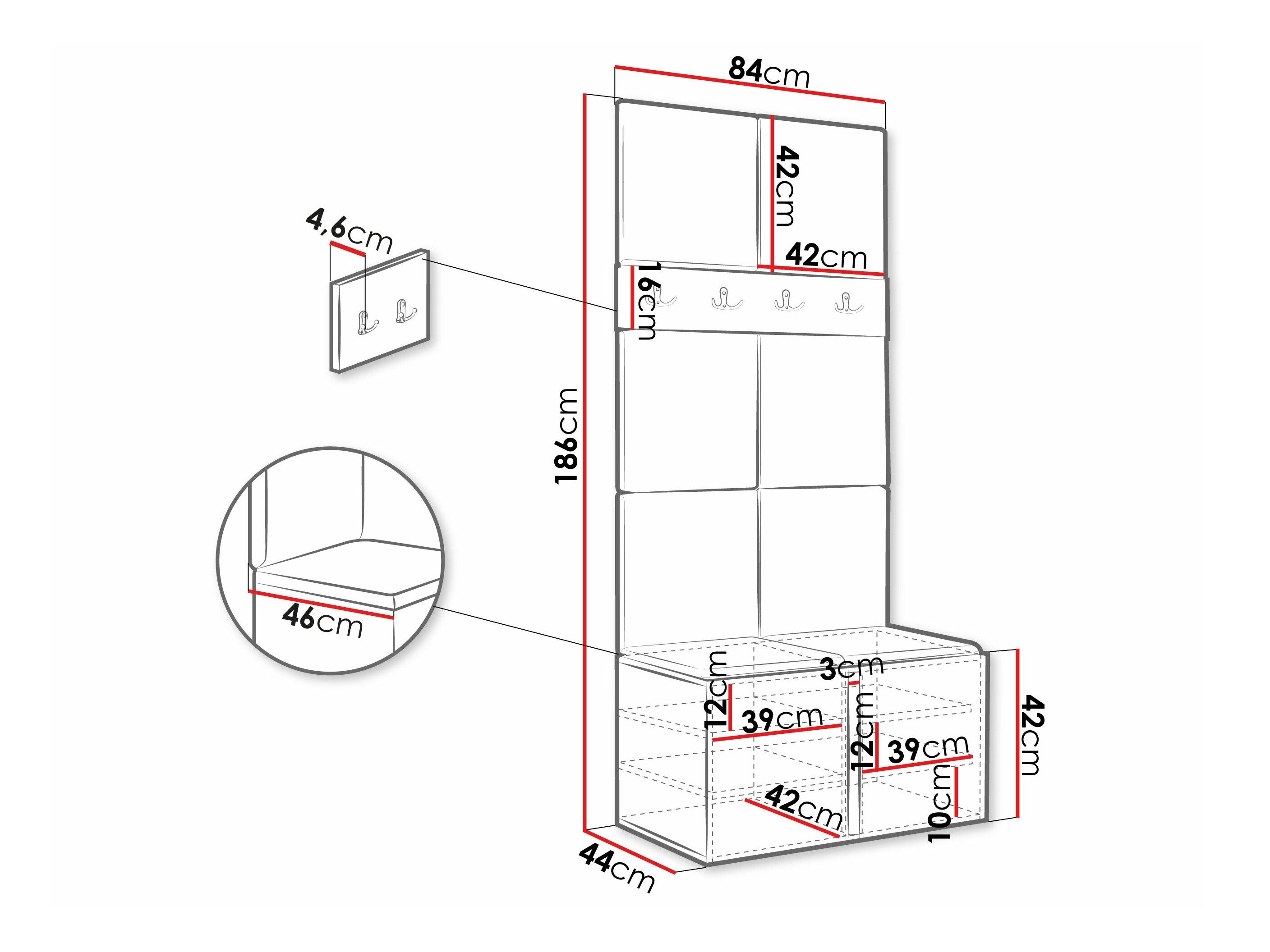 Meuble d'entrée Pinis IV (Blanc)