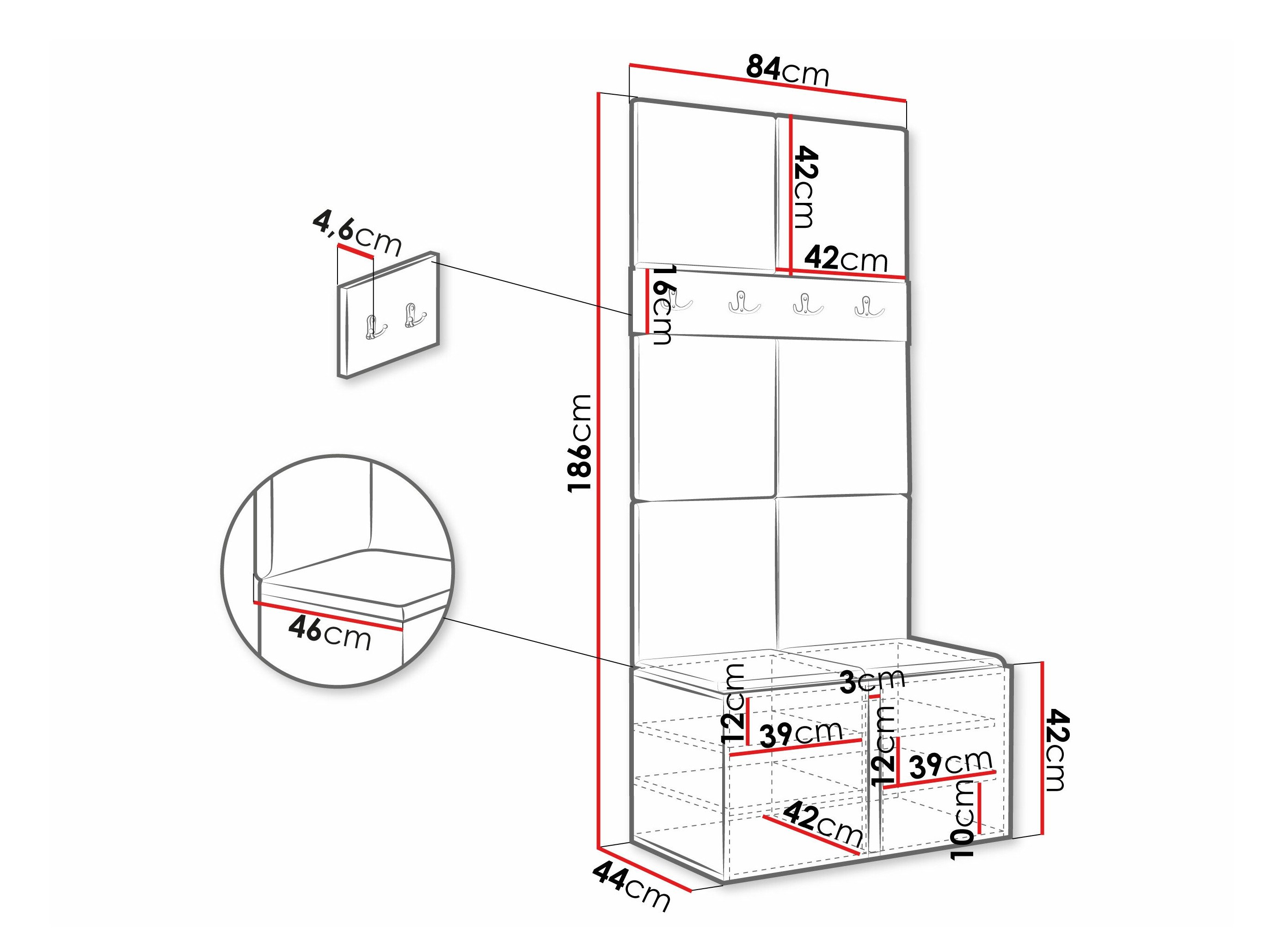 Meuble d'entrée Pinis IV (Chêne Artisan)