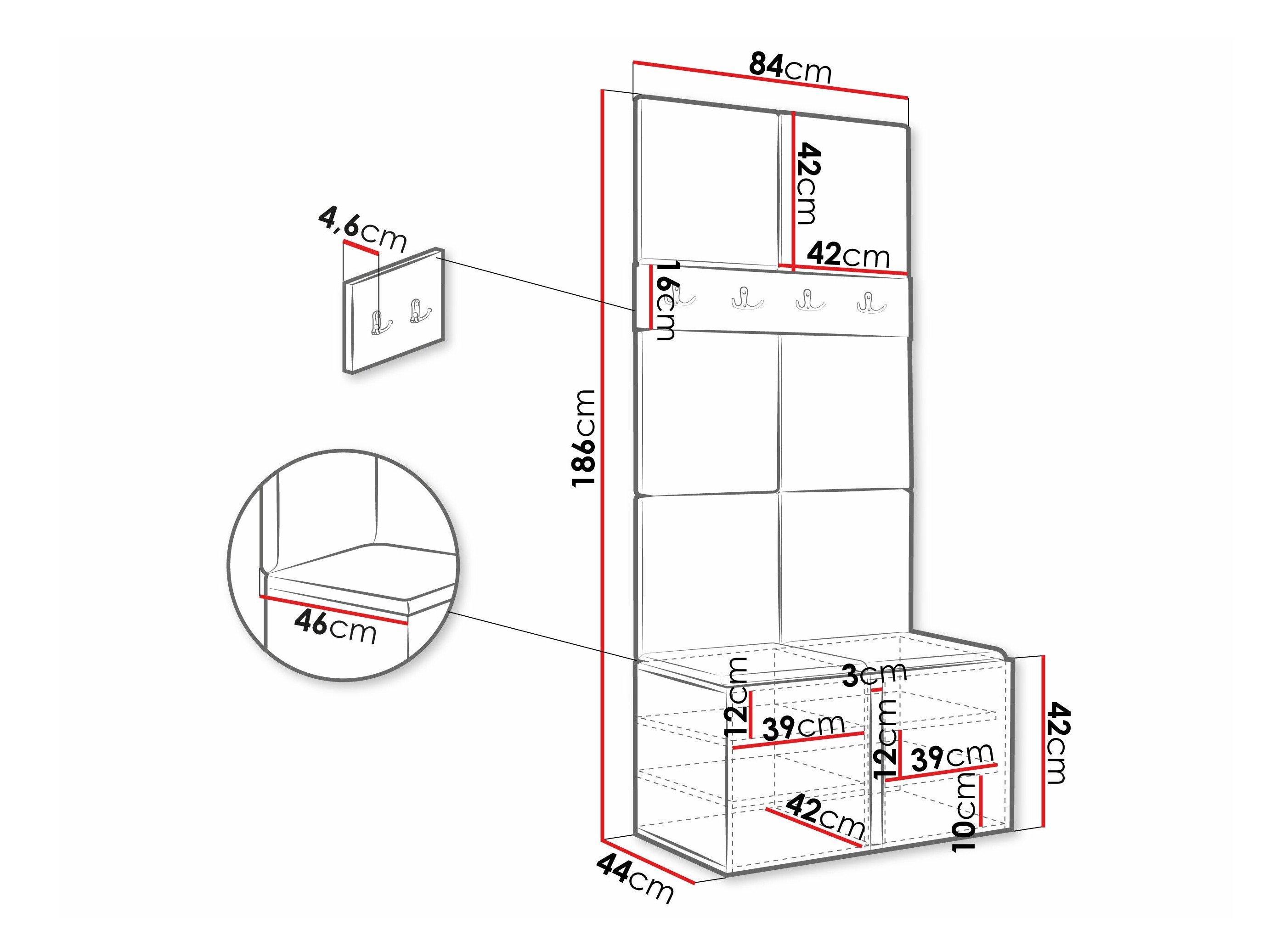 Meuble d'entrée Pinis IV (Chêne Artisan)