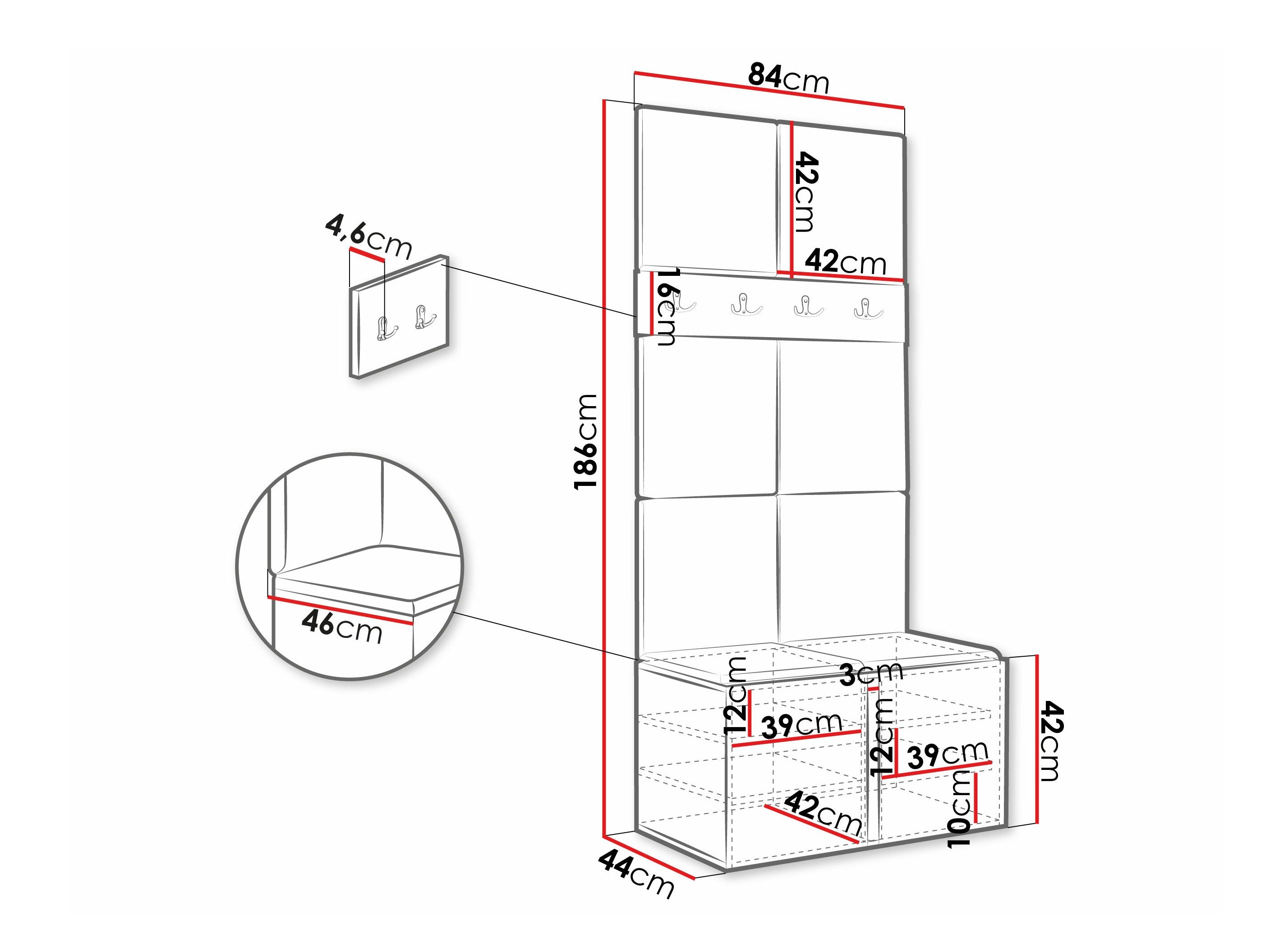 Meuble d'entrée Pinis IV (Chêne Artisan)