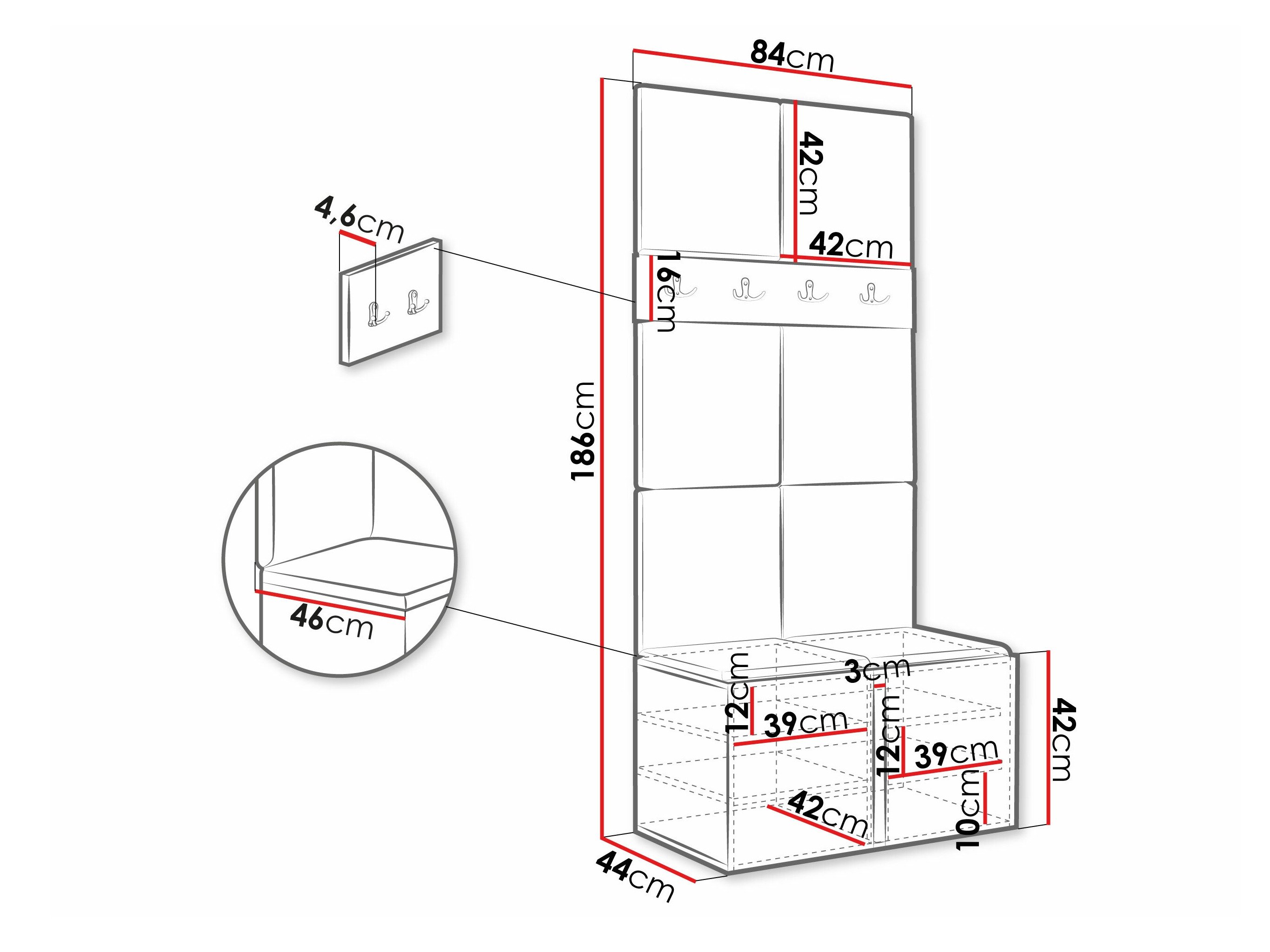 Meuble d'entrée Pinis IV (Chêne Artisan)