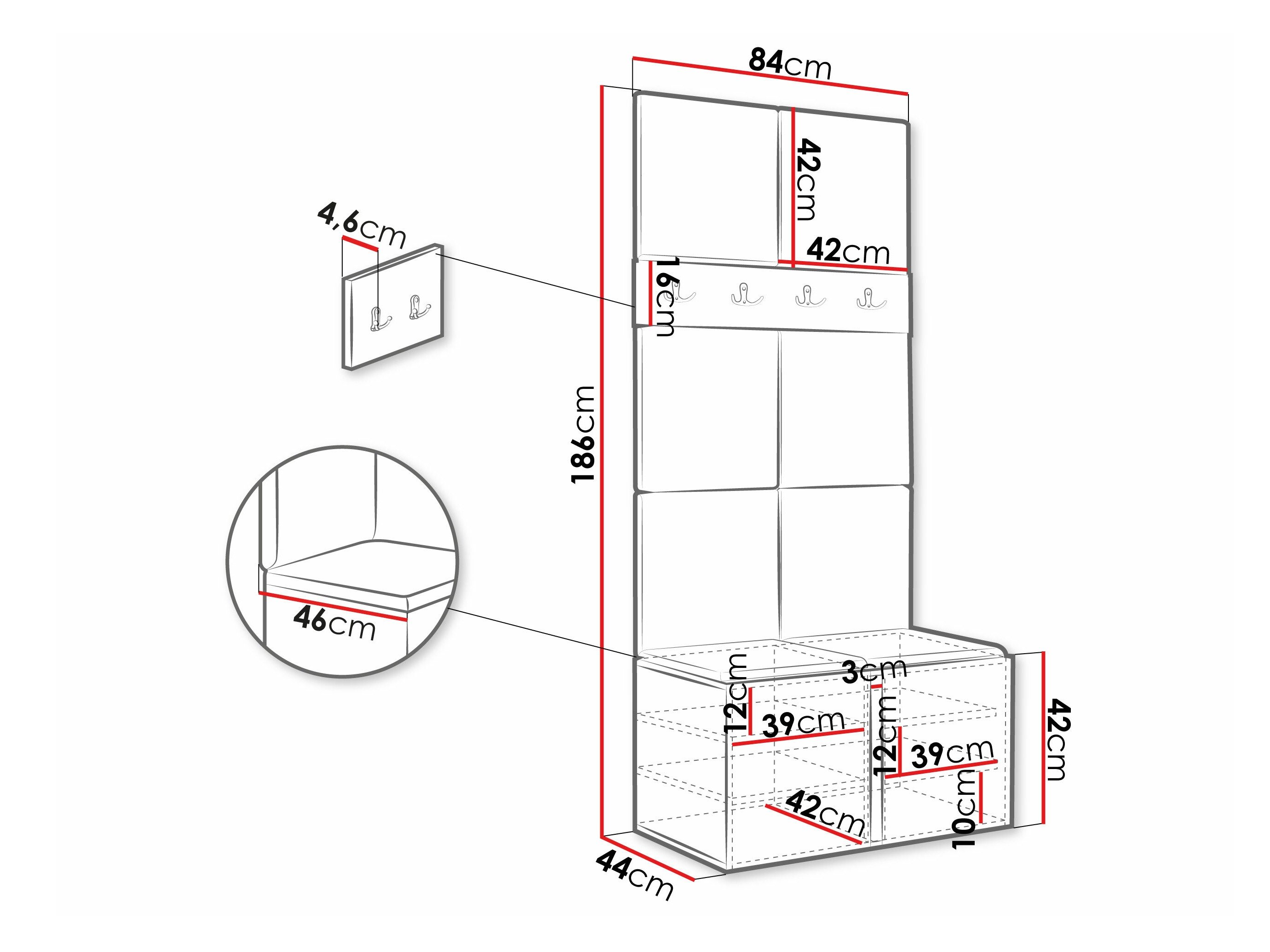 Meuble d'entrée Pinis IV (Graphite)