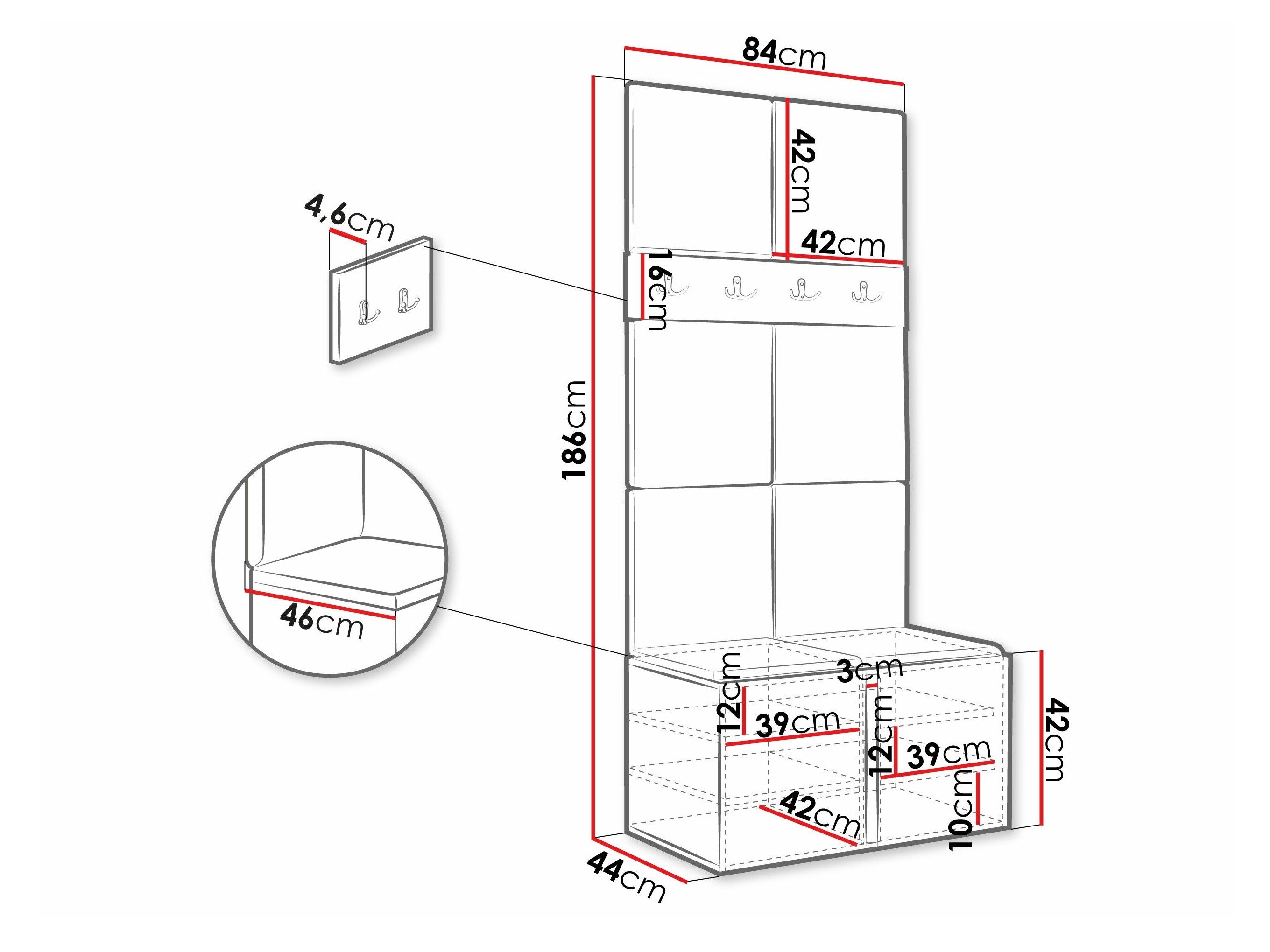 Meuble d'entrée Pinis IV (Graphite)