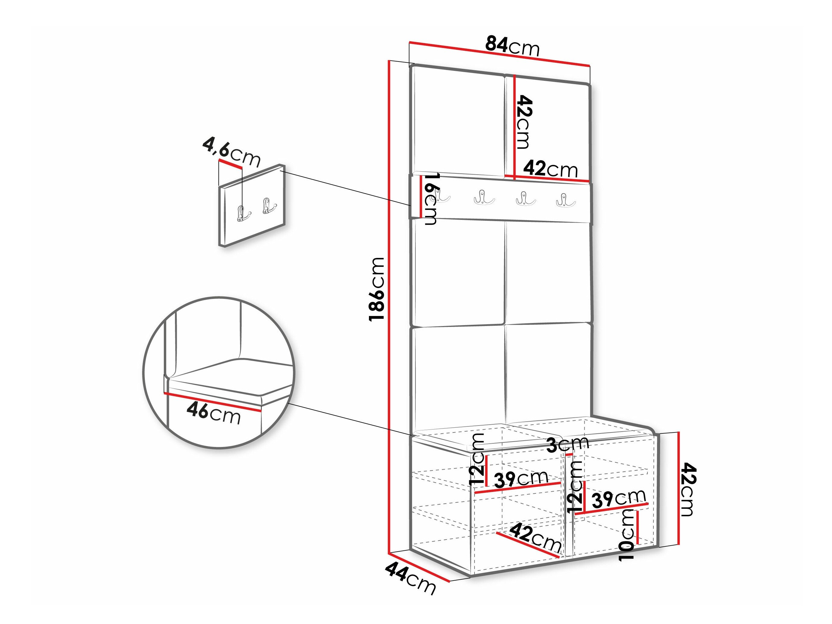 Meuble d'entrée Pinis IV (Graphite)