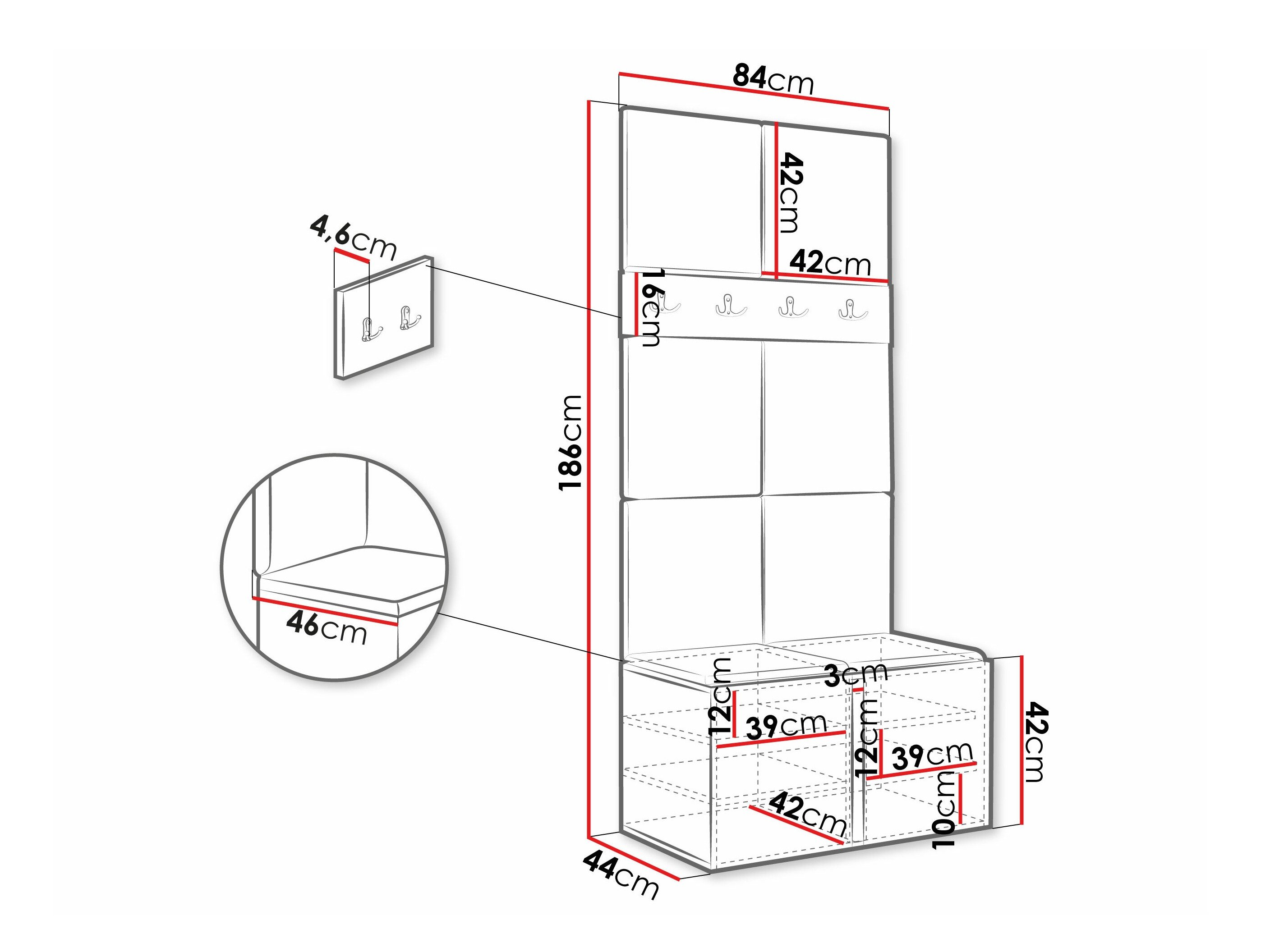 Meuble d'entrée Pinis IV (Graphite)
