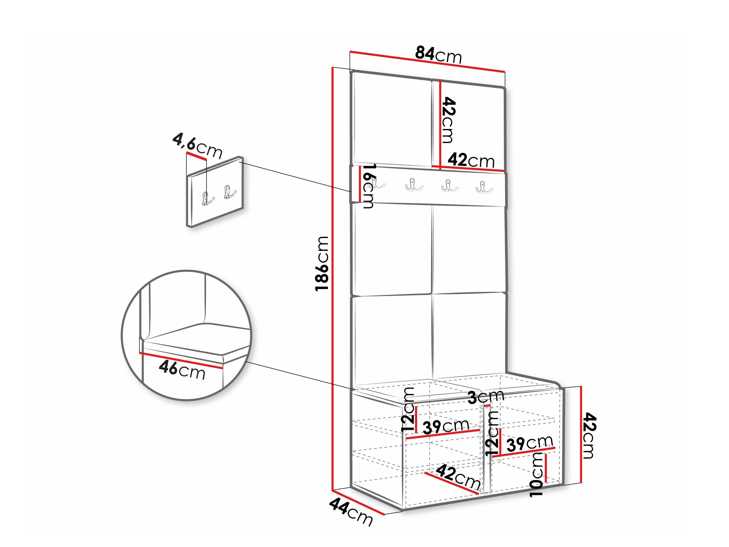 Meuble d'entrée Pinis IV (Cachemire)