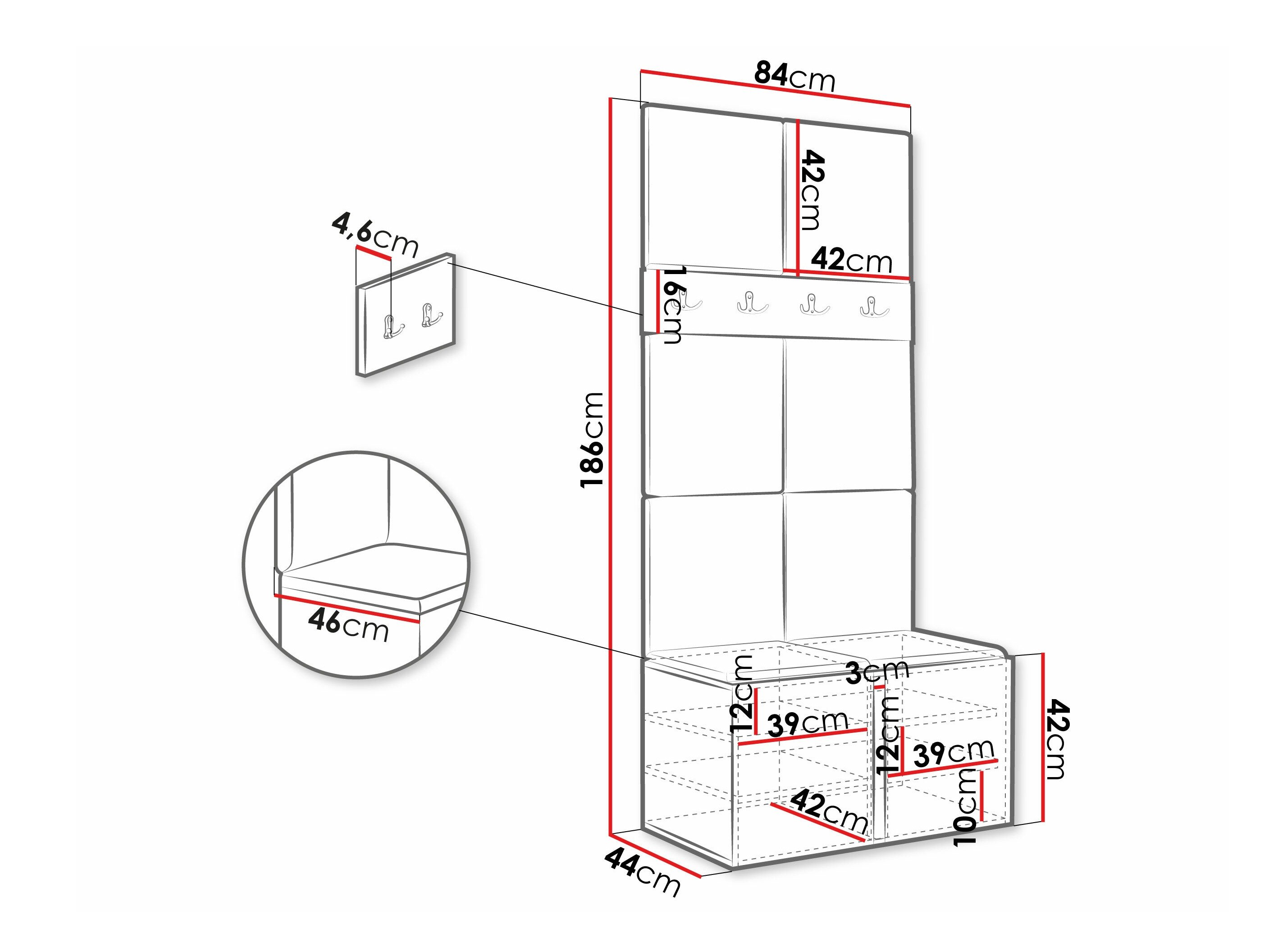 Meuble d'entrée Pinis IV (Cachemire)