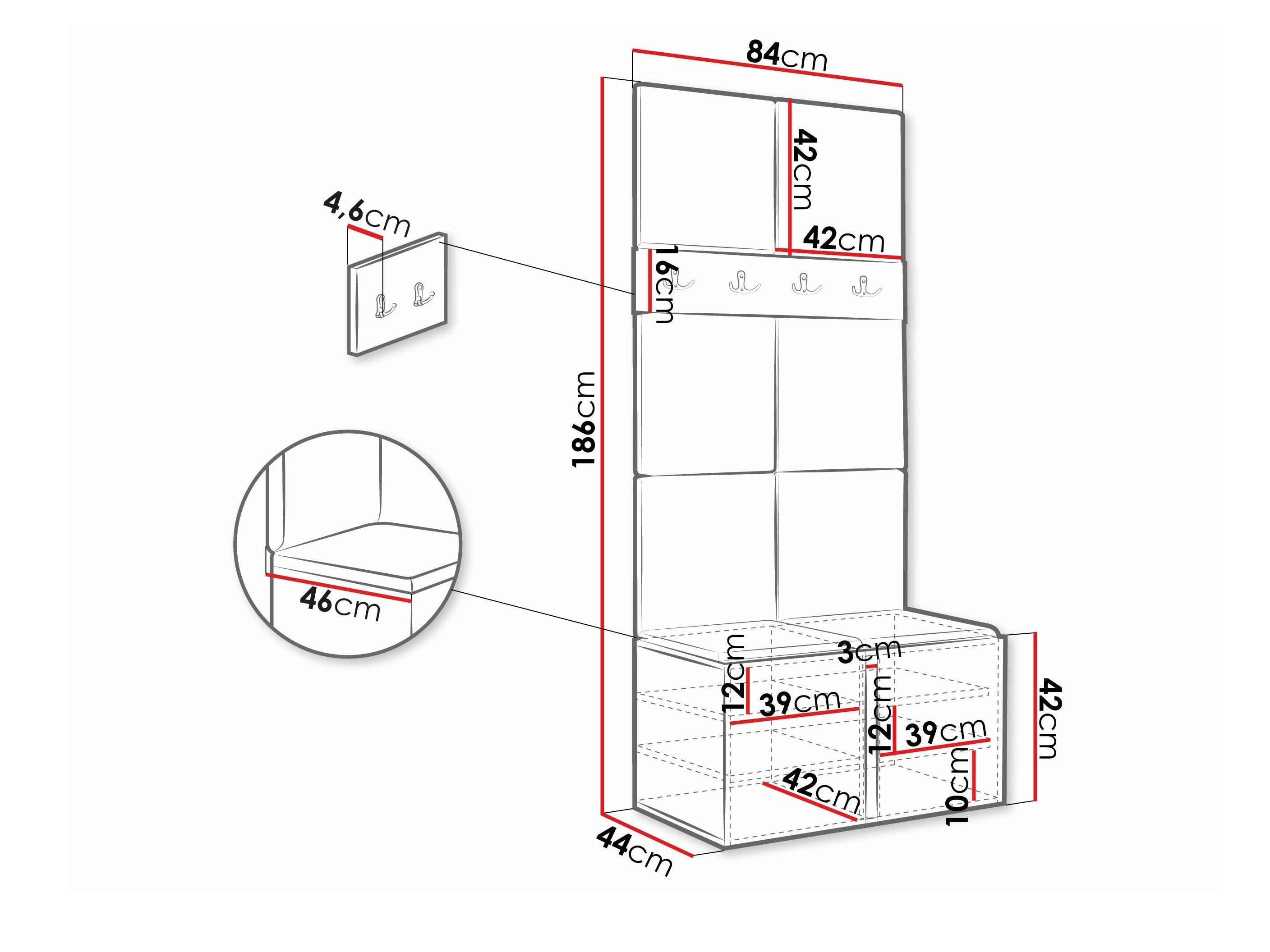 Meuble d'entrée Pinis IV (Cachemire)