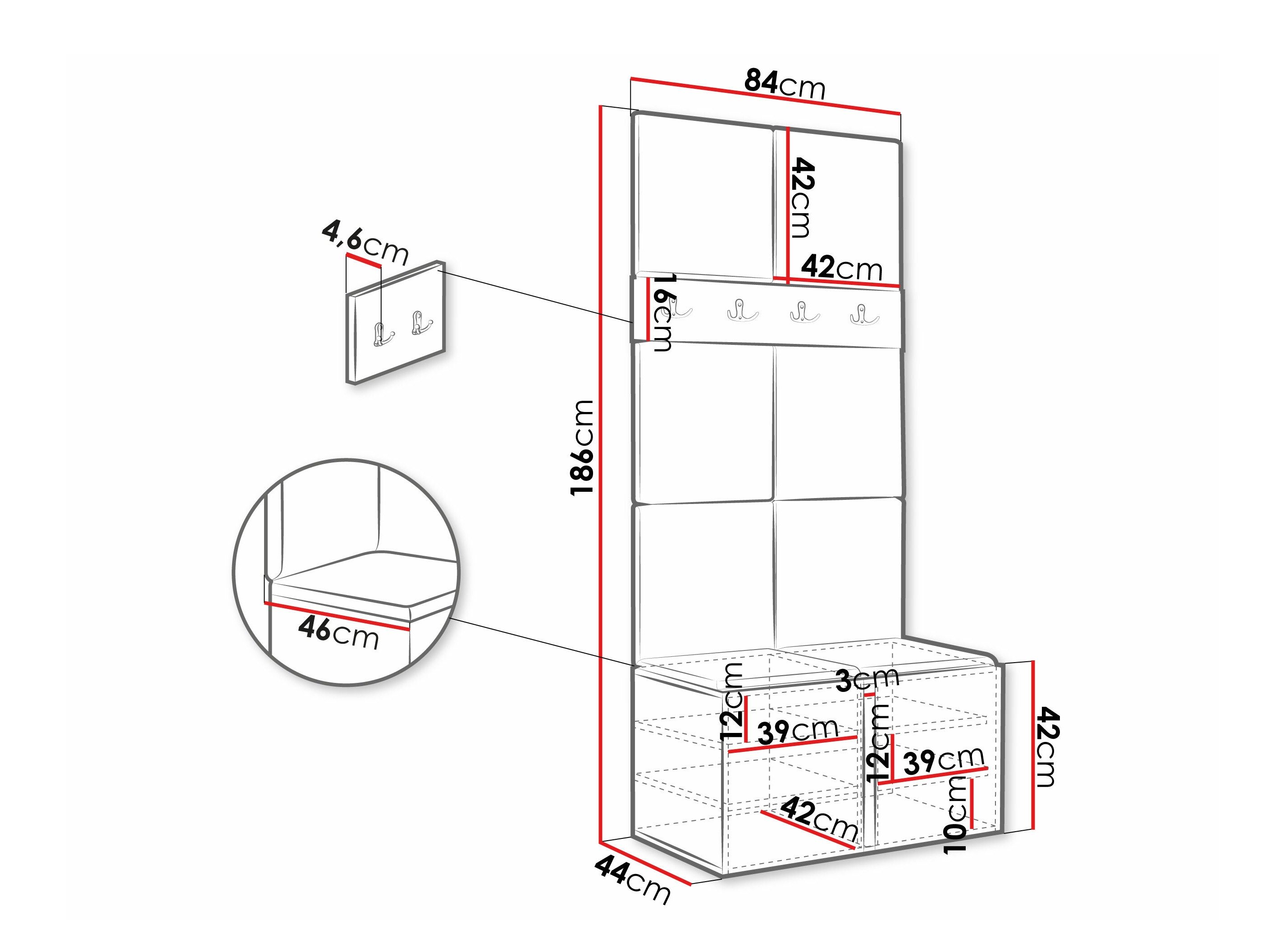 Meuble d'entrée Pinis IV (Cachemire)