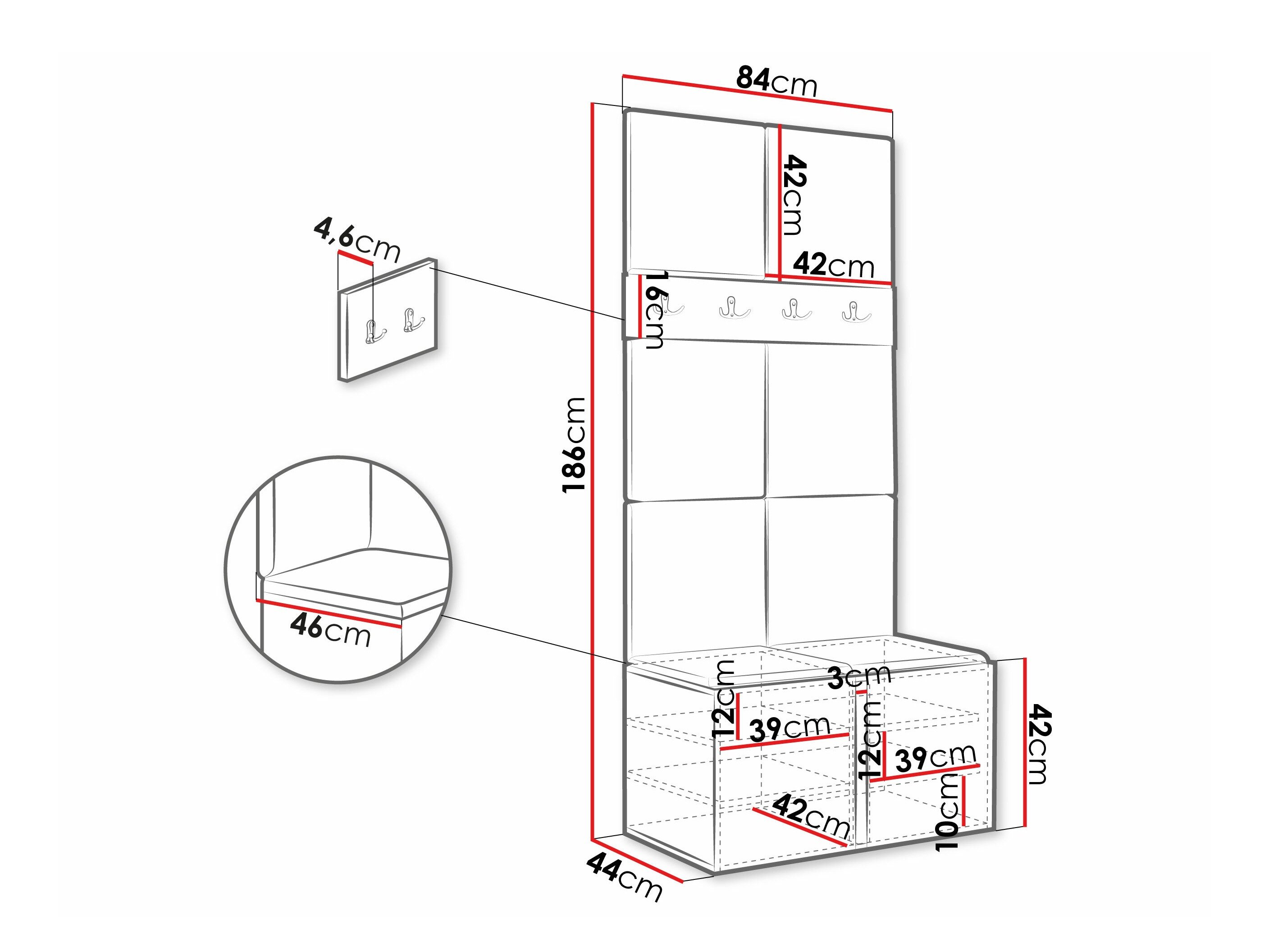 Meuble d'entrée Pinis IV (Cachemire)