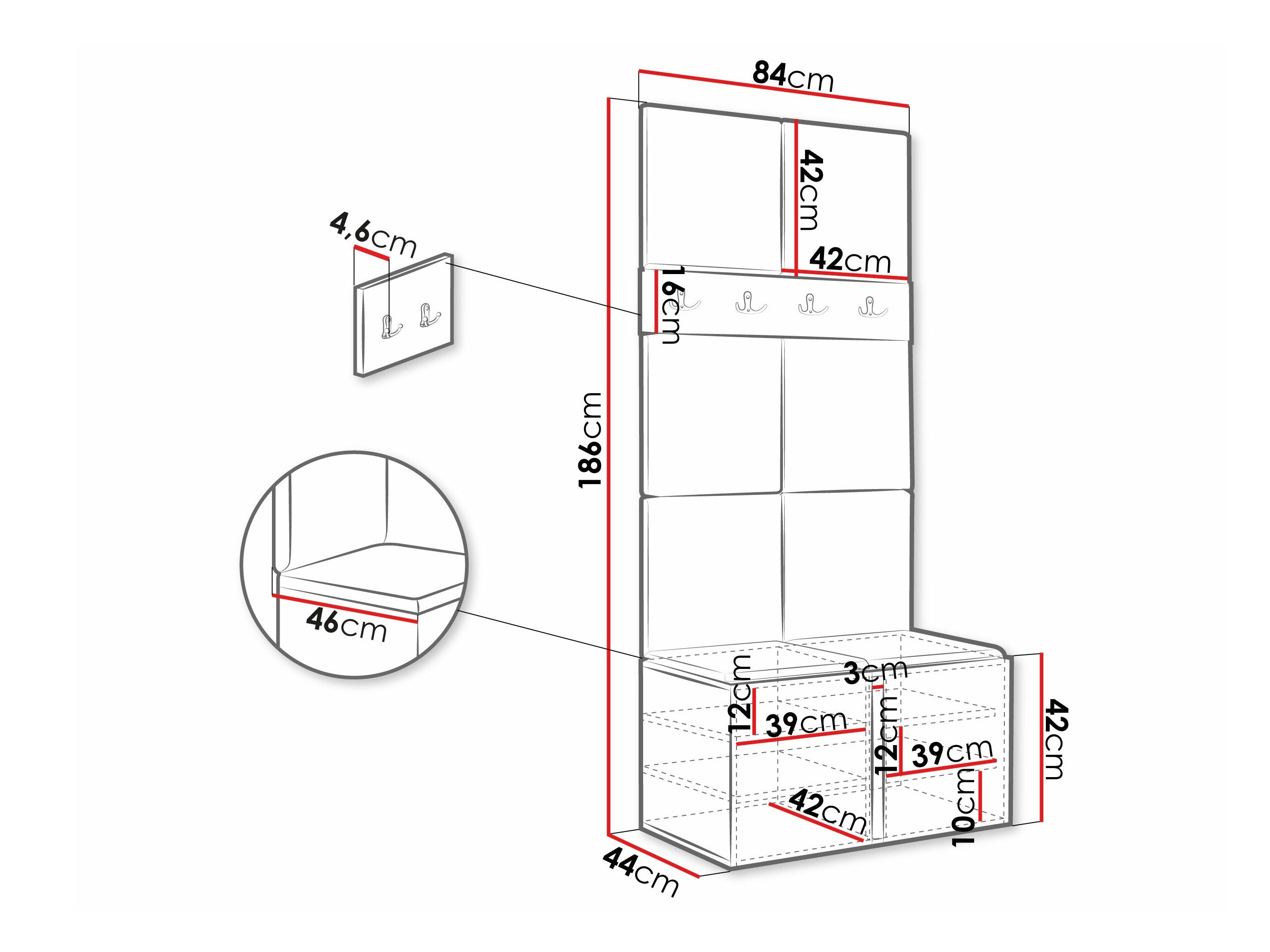 Meuble d'entrée Pinis IV (Cachemire)