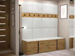 Meuble d'entrée Pinis V (Faux cuir Soft 017)