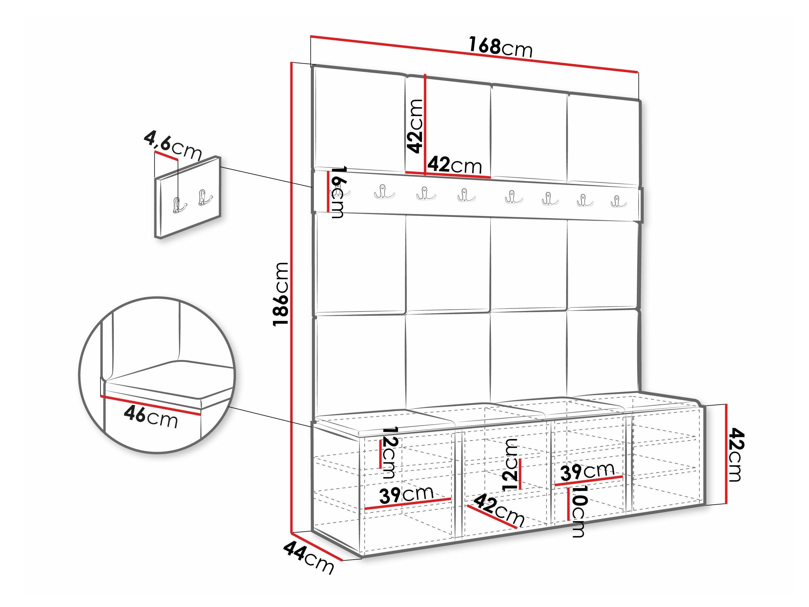 Meuble d'entrée Pinis V (Manila 11)
