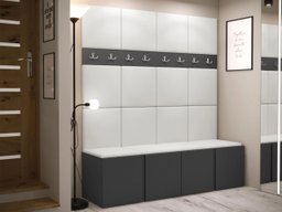 Meuble d'entrée Pinis V (Faux cuir Soft 017)