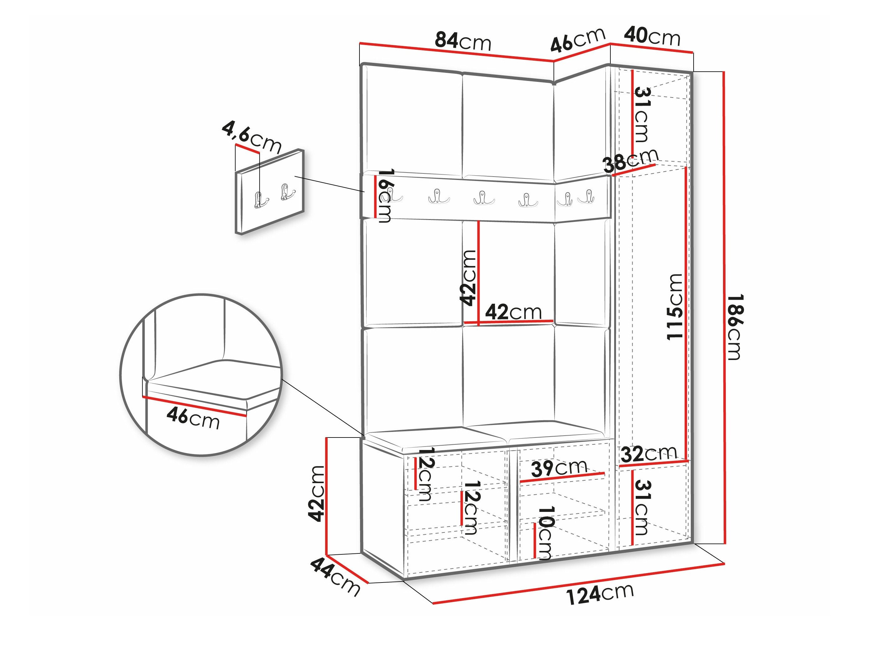 Meuble d'entrée Pinis IX (Blanc)