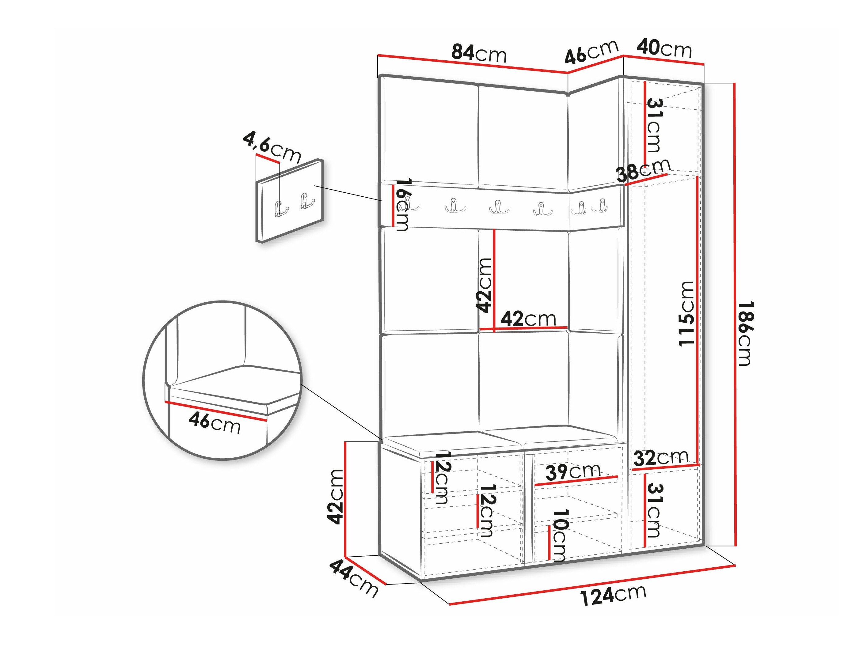 Meuble d'entrée Pinis IX (Blanc)