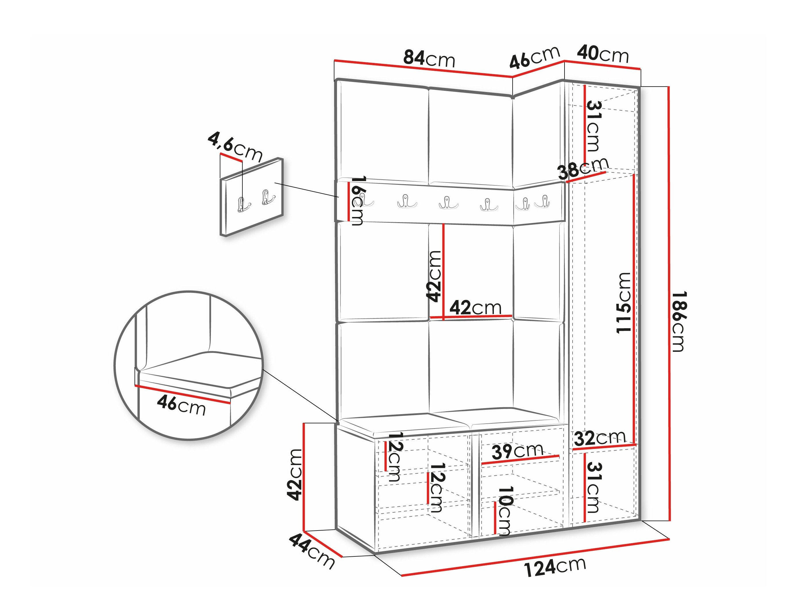 Meuble d'entrée Pinis IX (Blanc)