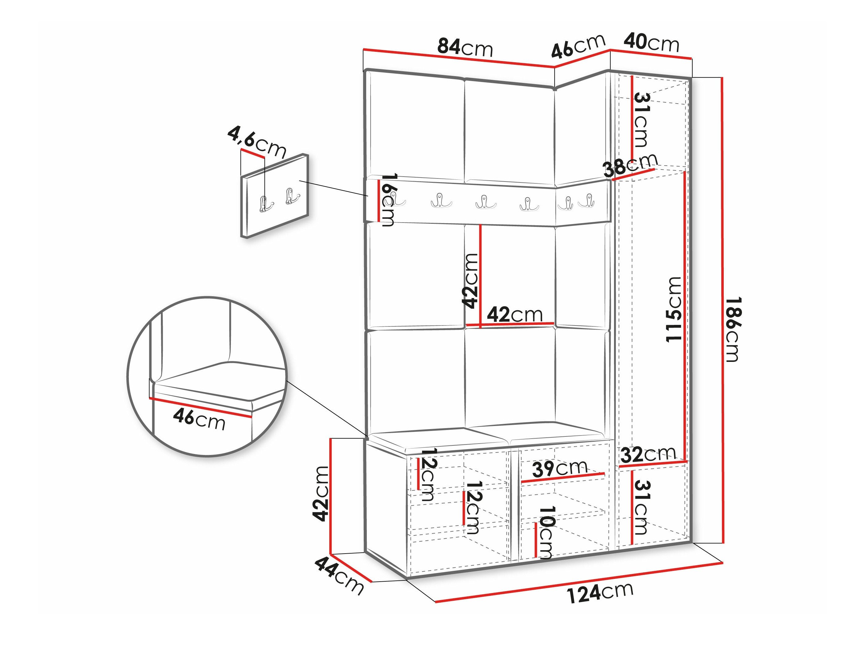 Meuble d'entrée Pinis IX (Blanc)