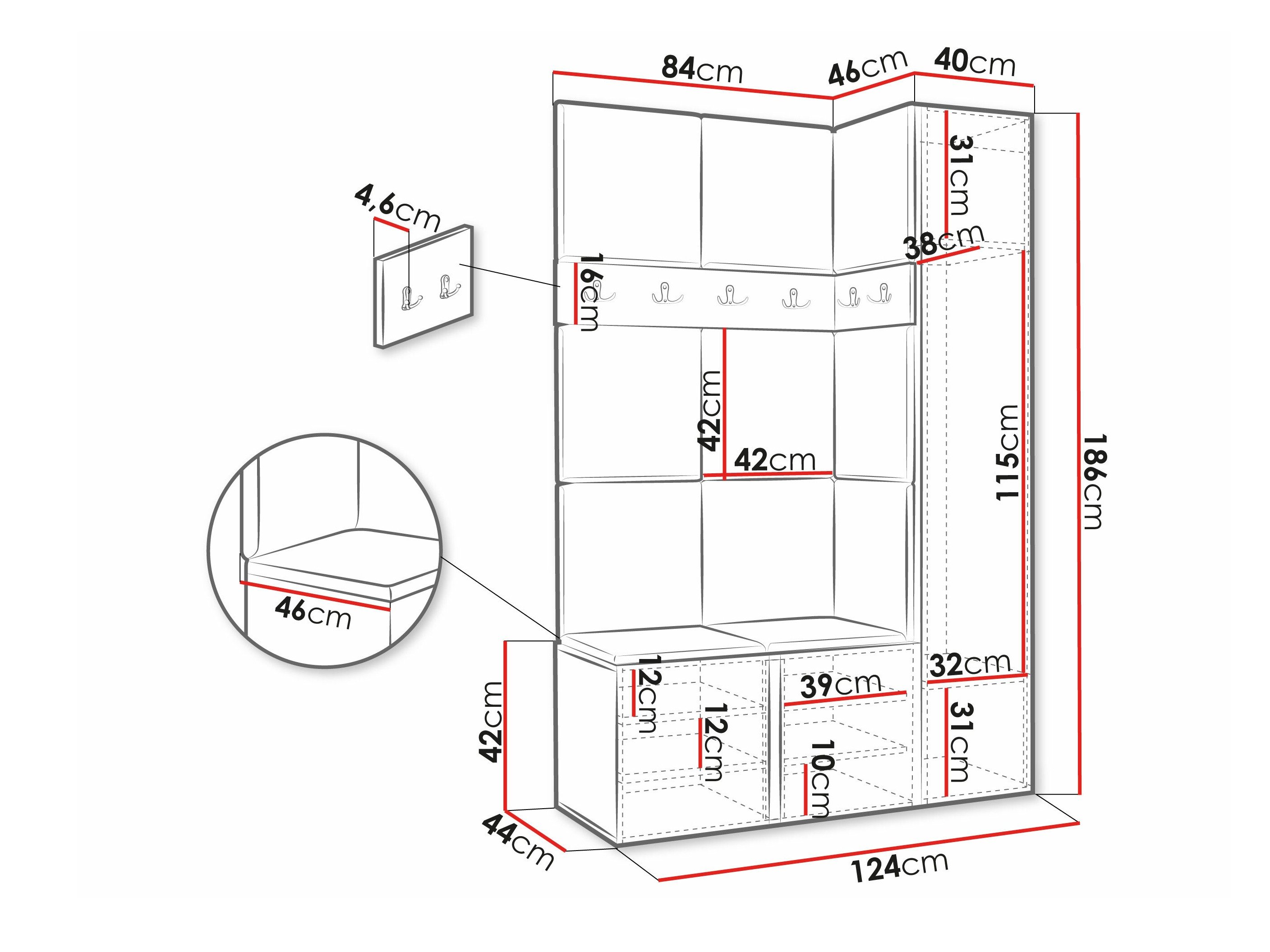 Meuble d'entrée Pinis IX (Blanc)