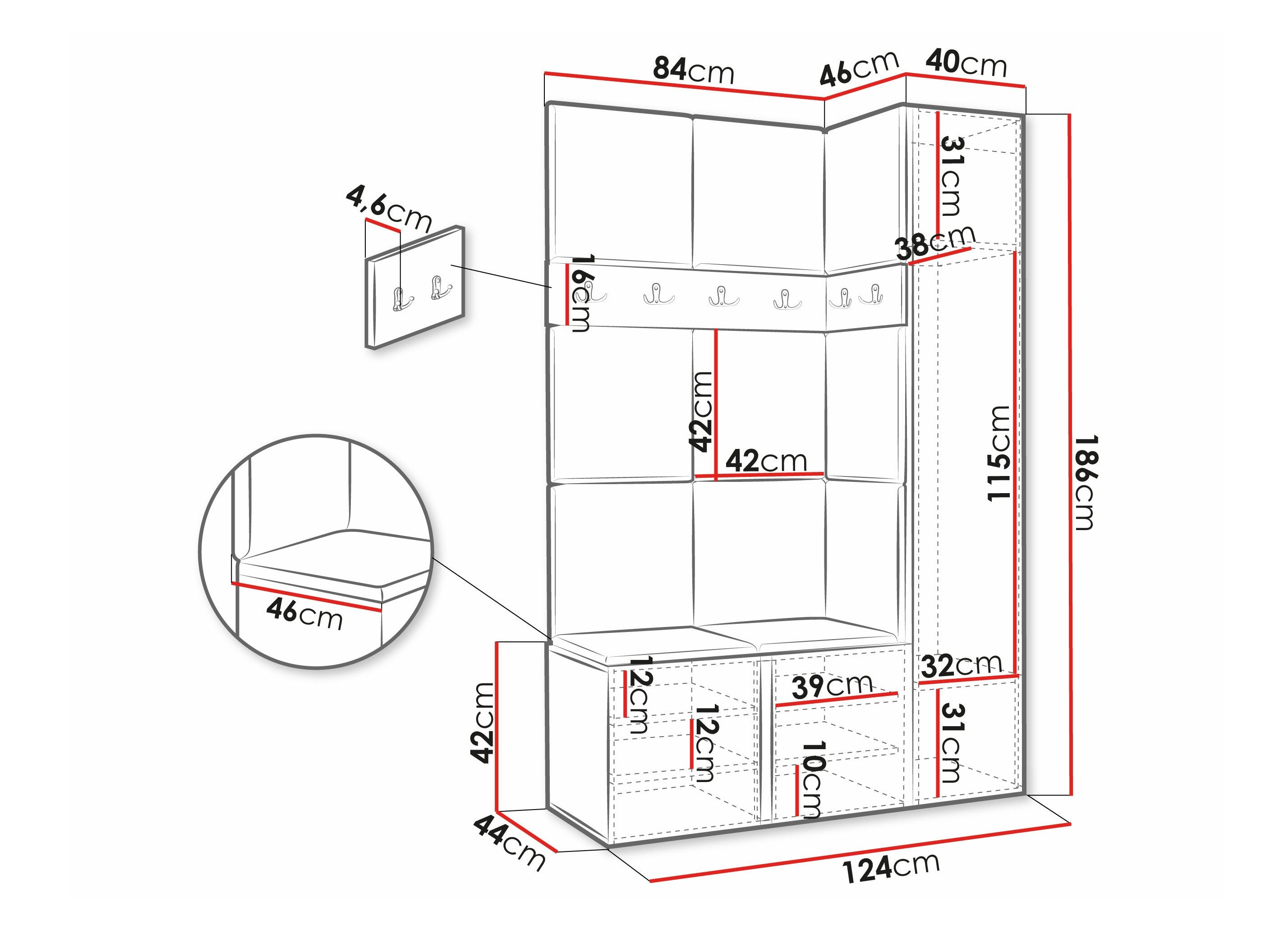 Meuble d'entrée Pinis IX (Cachemire)